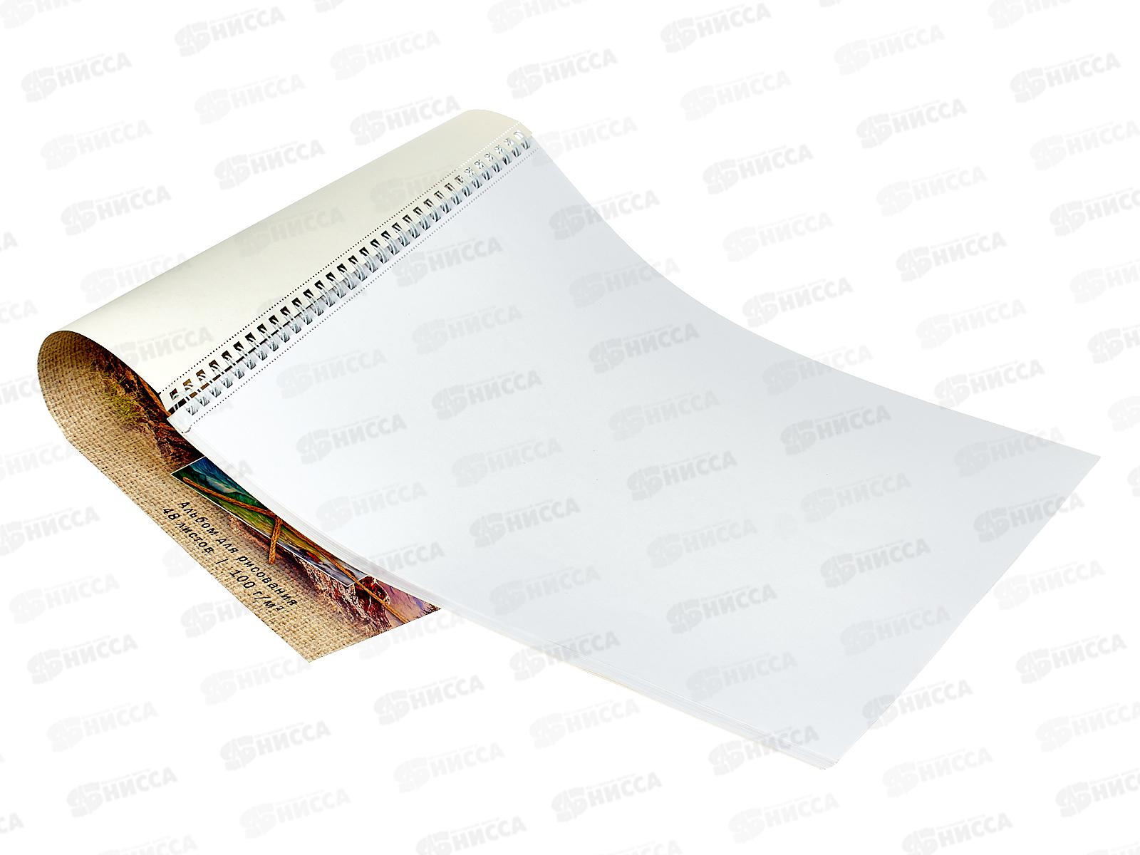 Альбом для рисования 48л ПП А3 Пейзаж на открытке, 48-1221*10