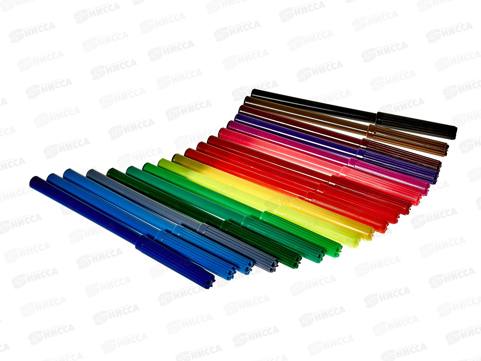 Фломастеры 18 цветов SILWERHOF Веселые друзья в/к пакет *12/144