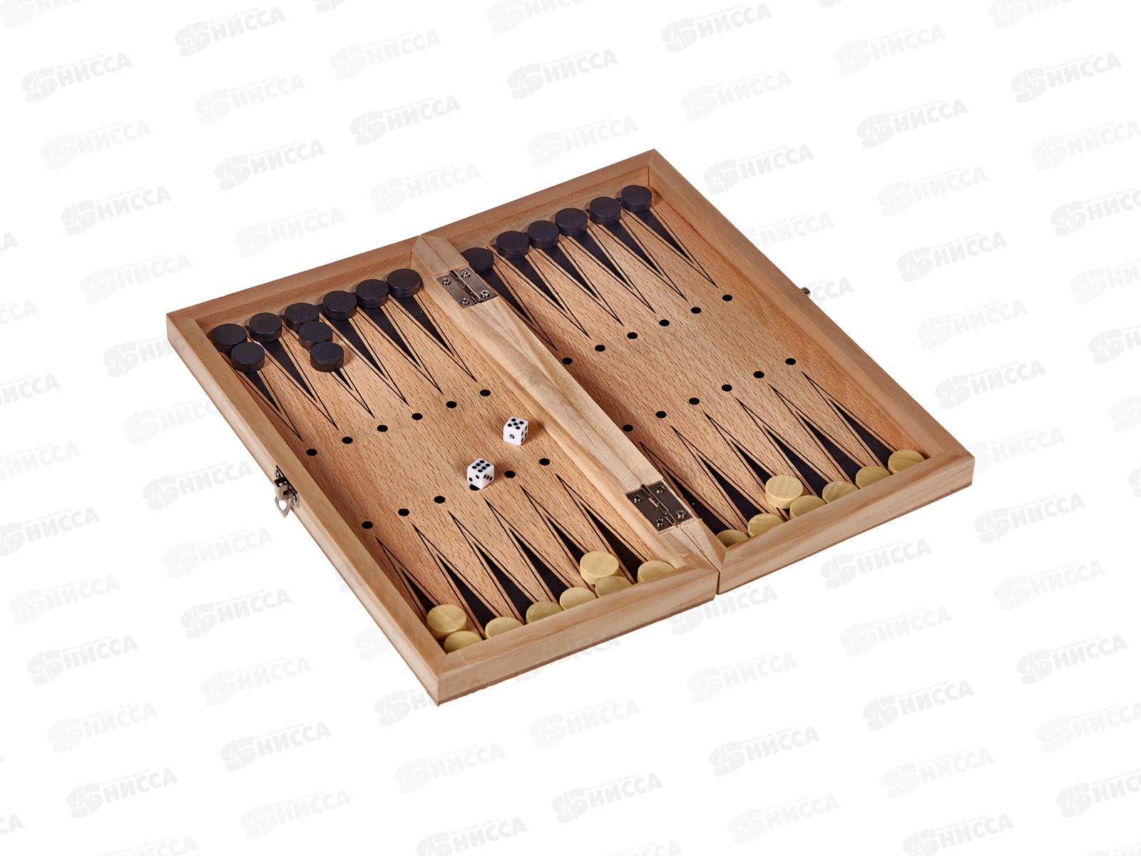 Игра 3 в 1 дерево (шахматы, шашки, нарды) 24*12*3см ИН-9463