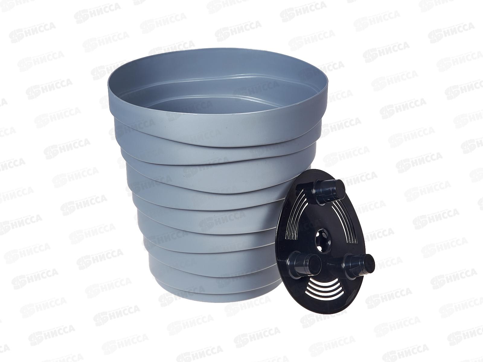 Кашпо &quotБархан&quot 3,5л Серый жемчуг КШ-4345 *16