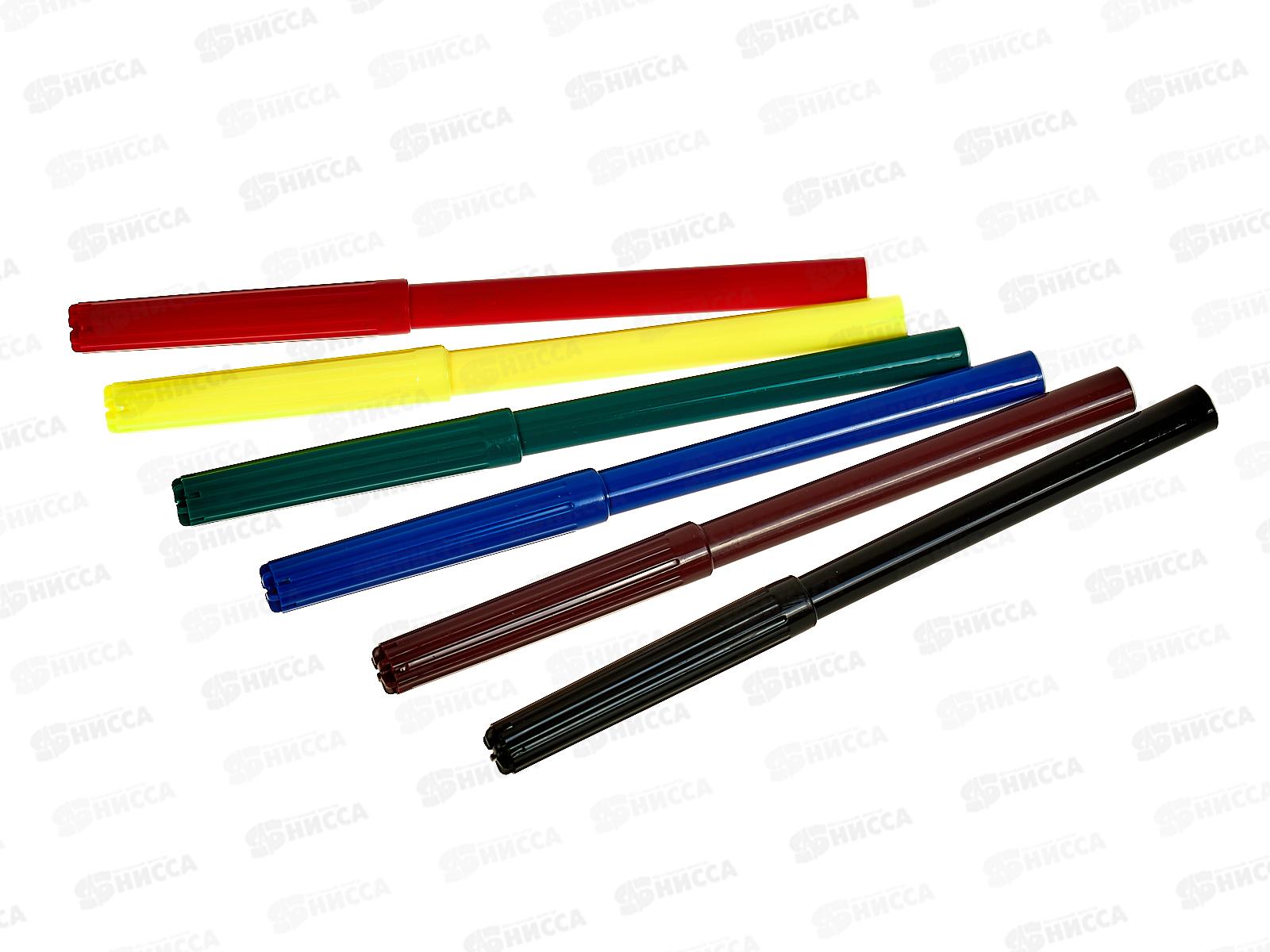 Фломастеры 6 цветов Hatber Сафари, 067043 *24