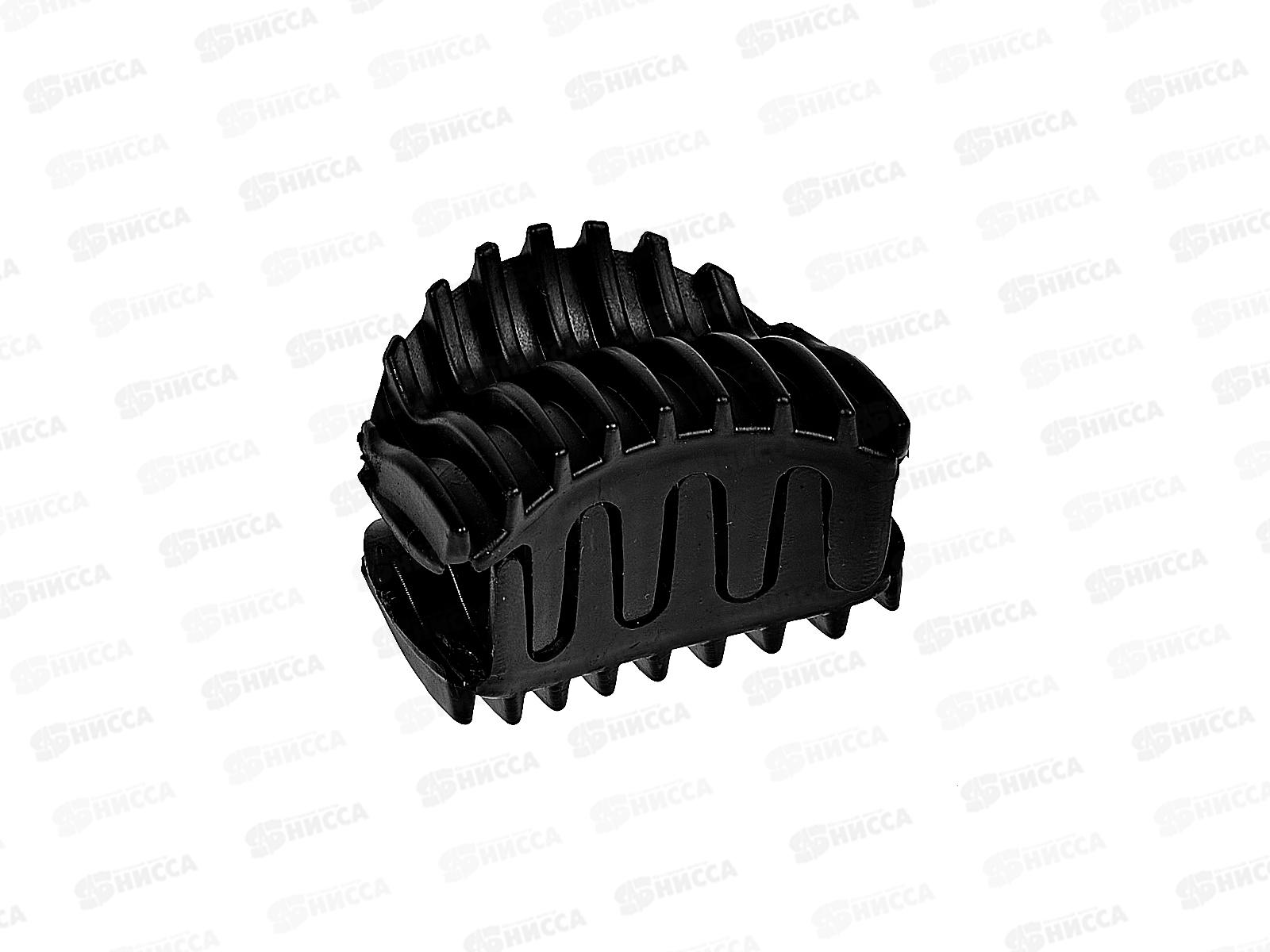 Краб  д/волос &quotМатовый&quot рубчик 4см черный 4730584