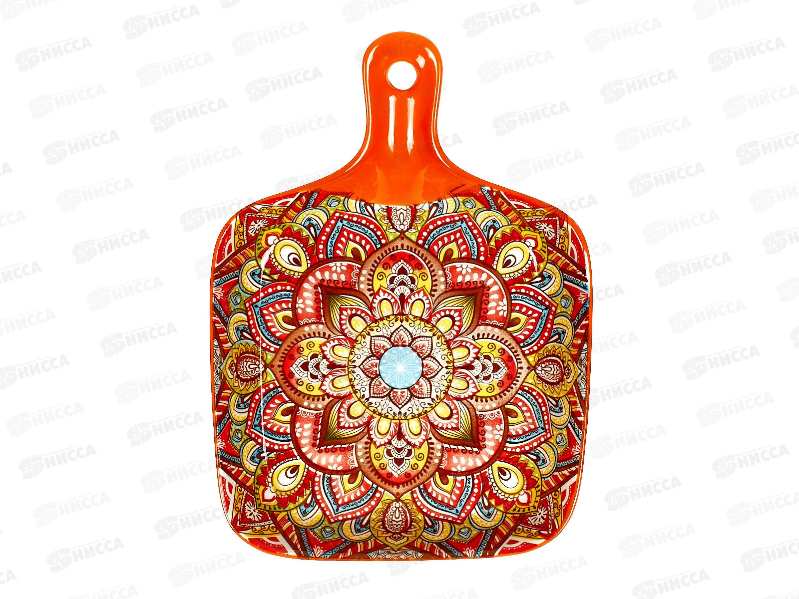 Блюдо с ручкой &quotArabesgue&quot (оранжевый) 23*14,5*3,5см, 0860094  *4/36