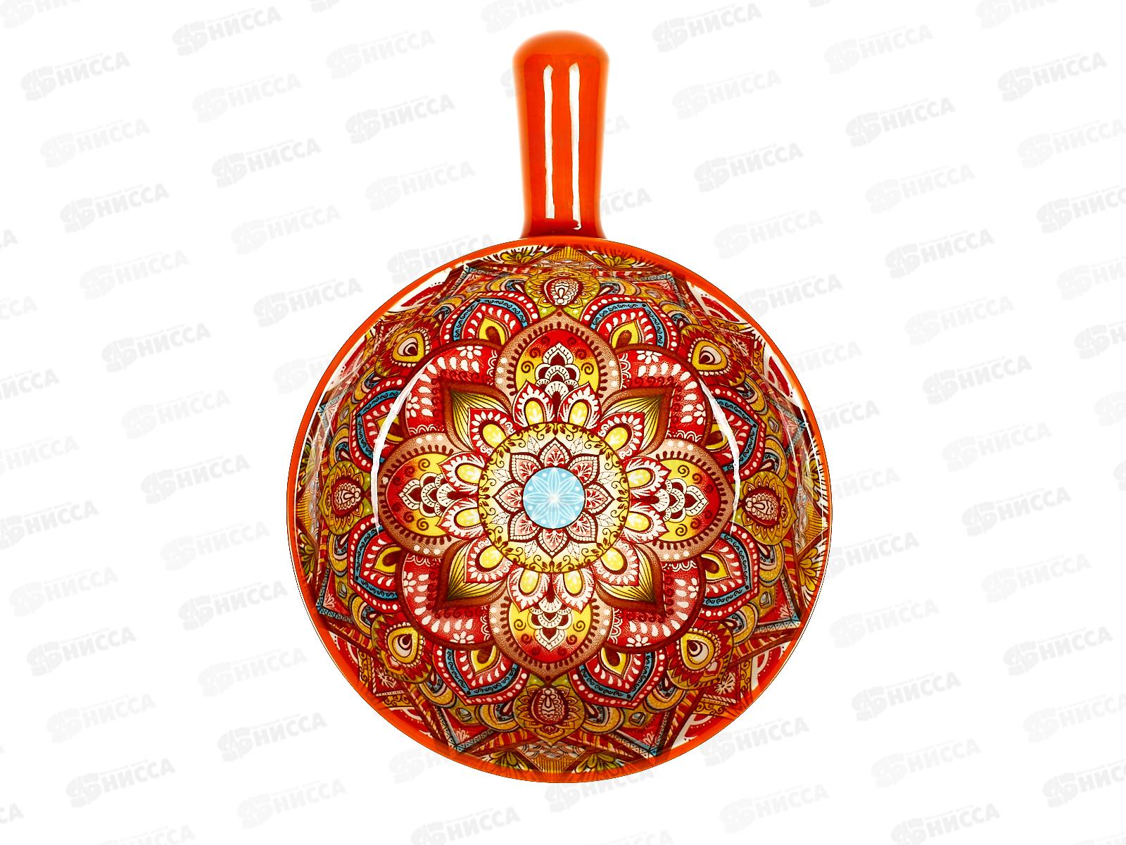 Кокотница с ручкой &quotArabesgue&quot (оранжев) 20,3х15,3х5,5см, 0860098  *36