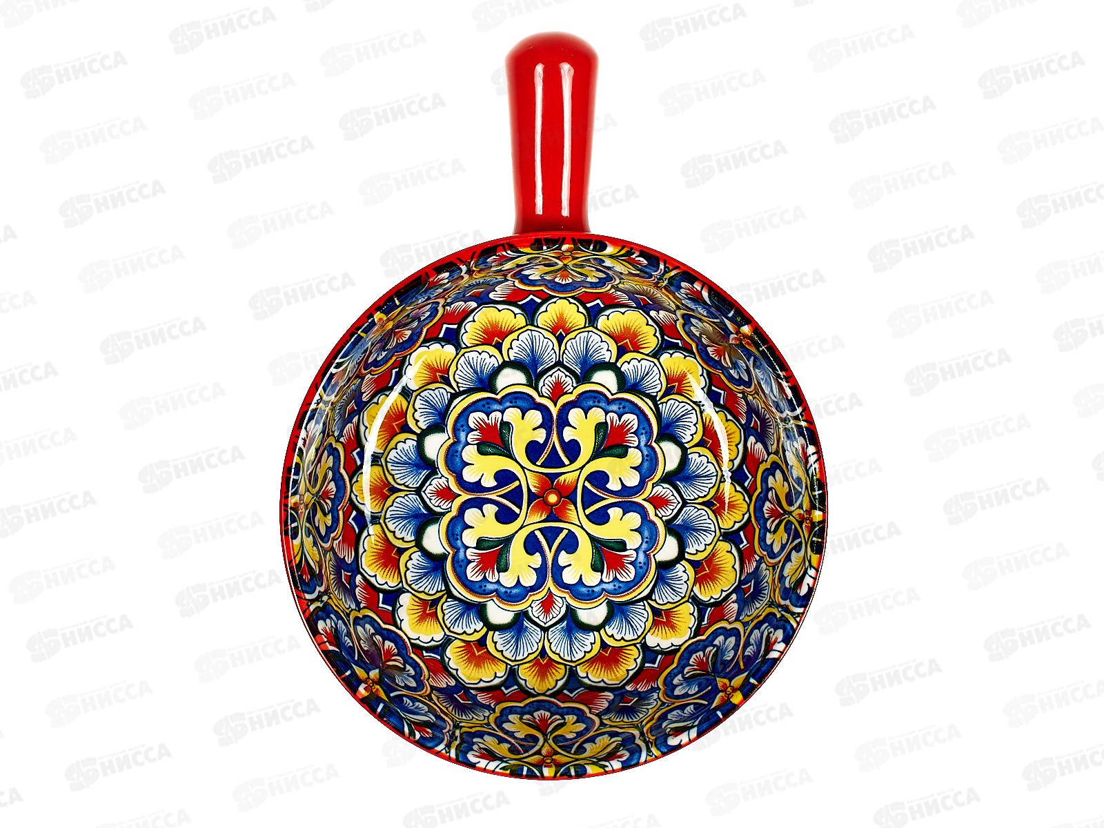 Кокотница с ручкой &quotArabesgue&quot (красный) 20,3х15,3х5,5см, V=700мл, 0860108  *36