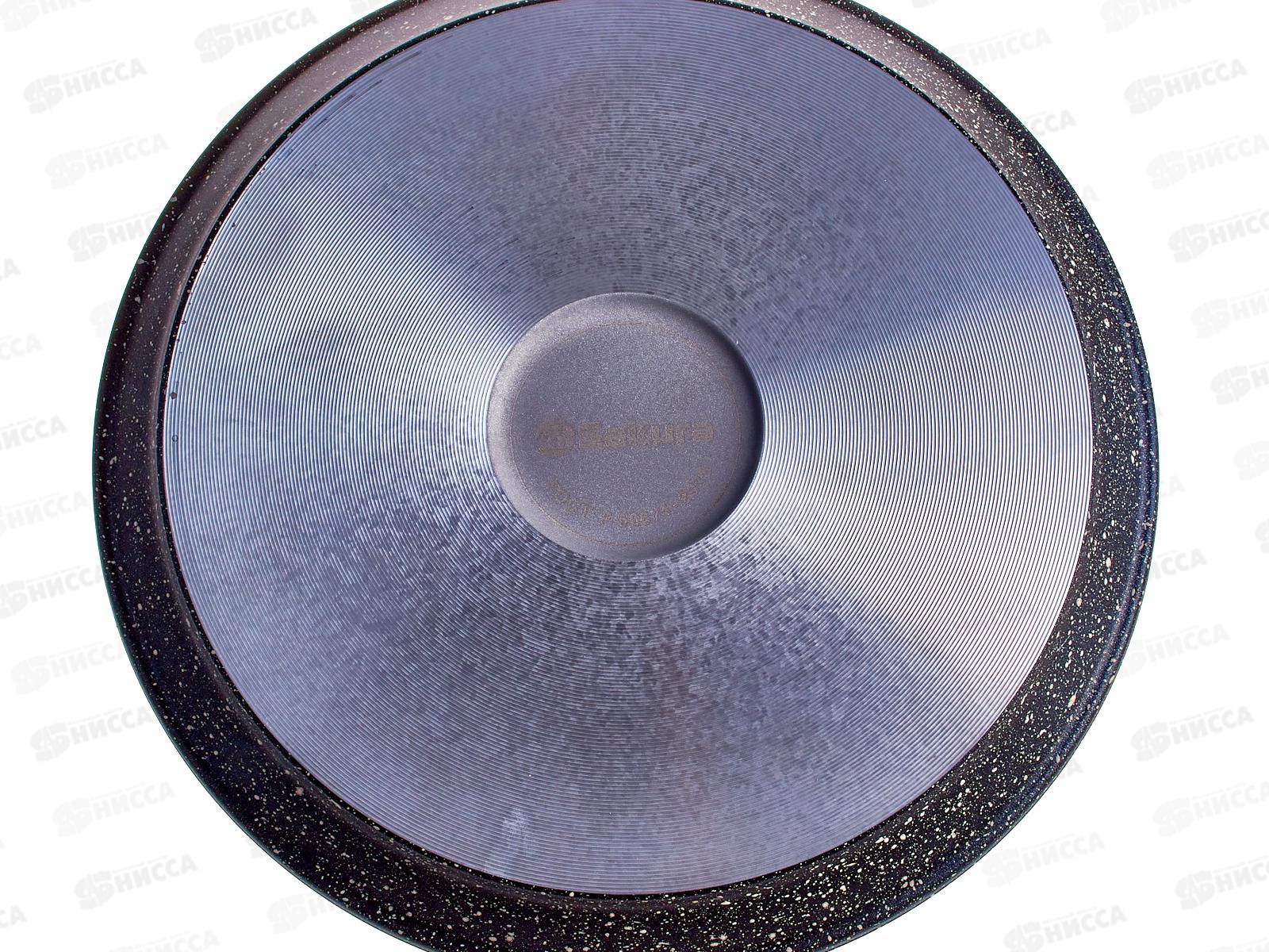 Сковорода блинная SA-FB-02-22 Каменная Black 22см литая черная