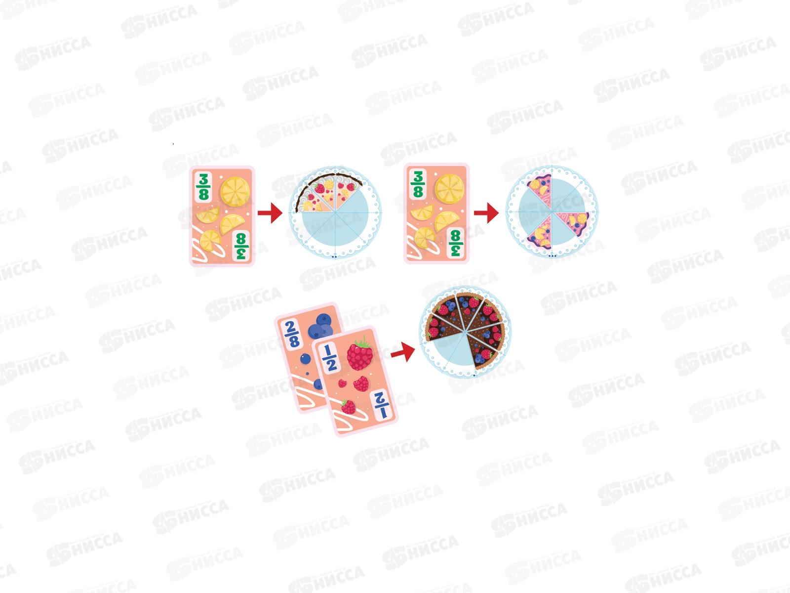 Игра настольная &quotТорт по тарелочкам! Учим дроби на тортиках&quot 04914