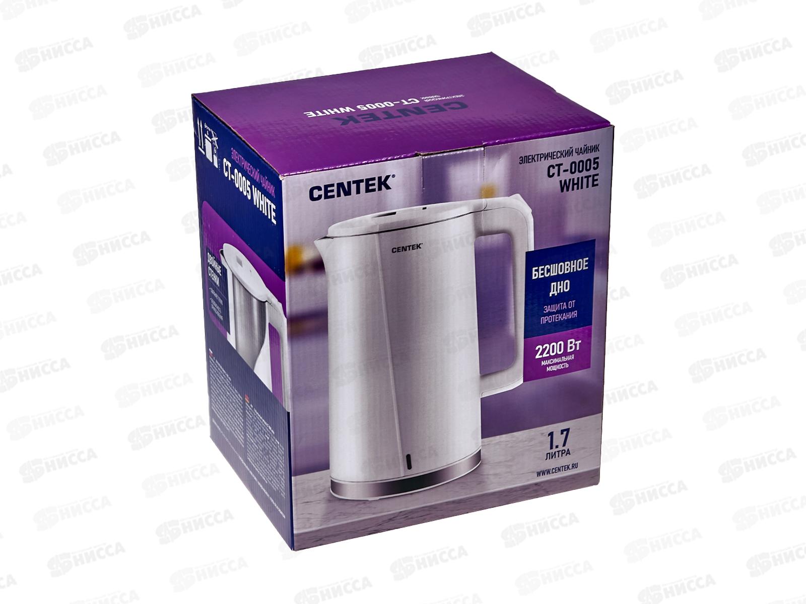 Чайник электрический CT-0005 1,7л белый эффект термоса