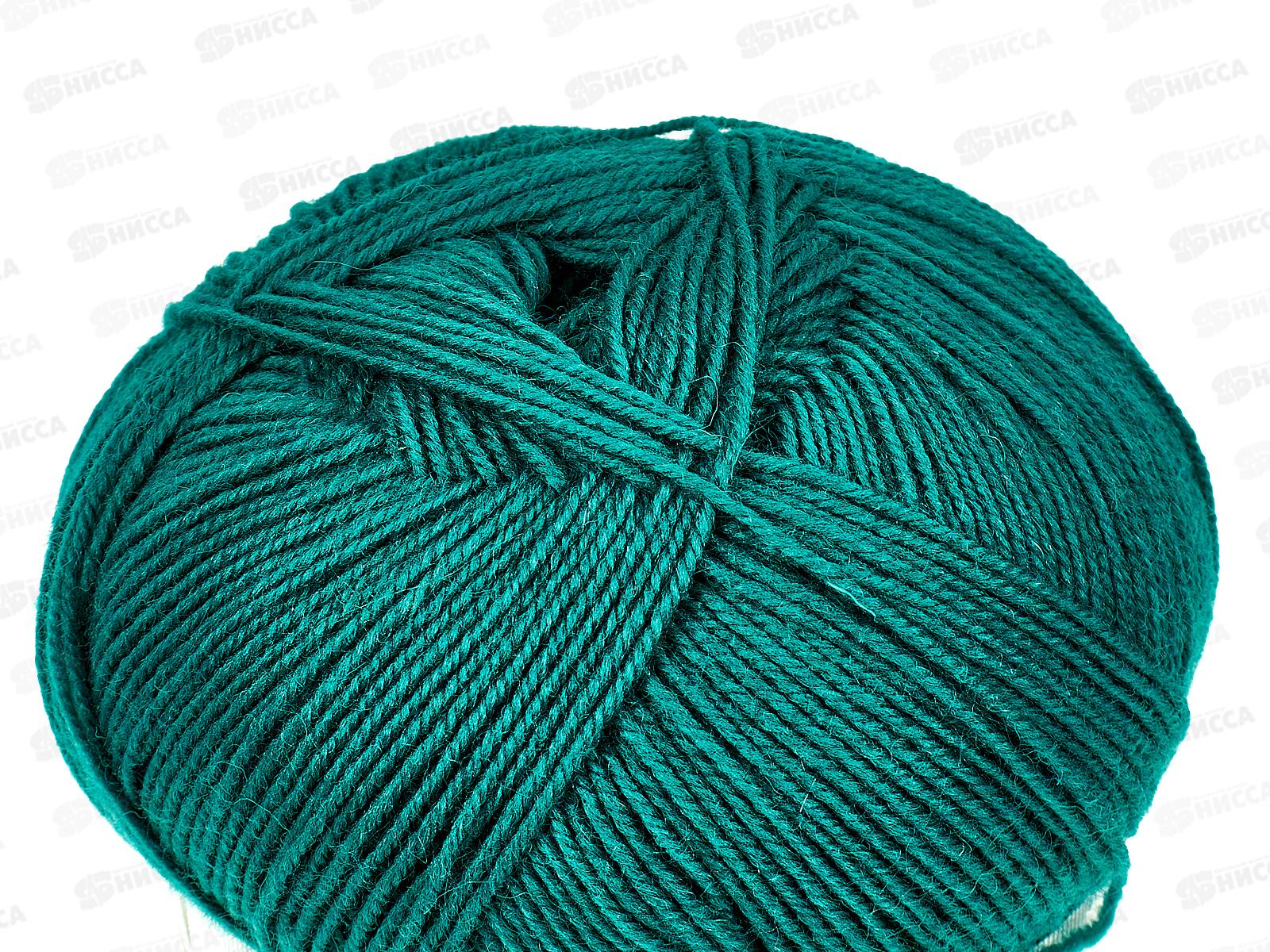 Пряжа Австралийский меринос Изумруд 335 100г400м шер 95% акрил 5%
