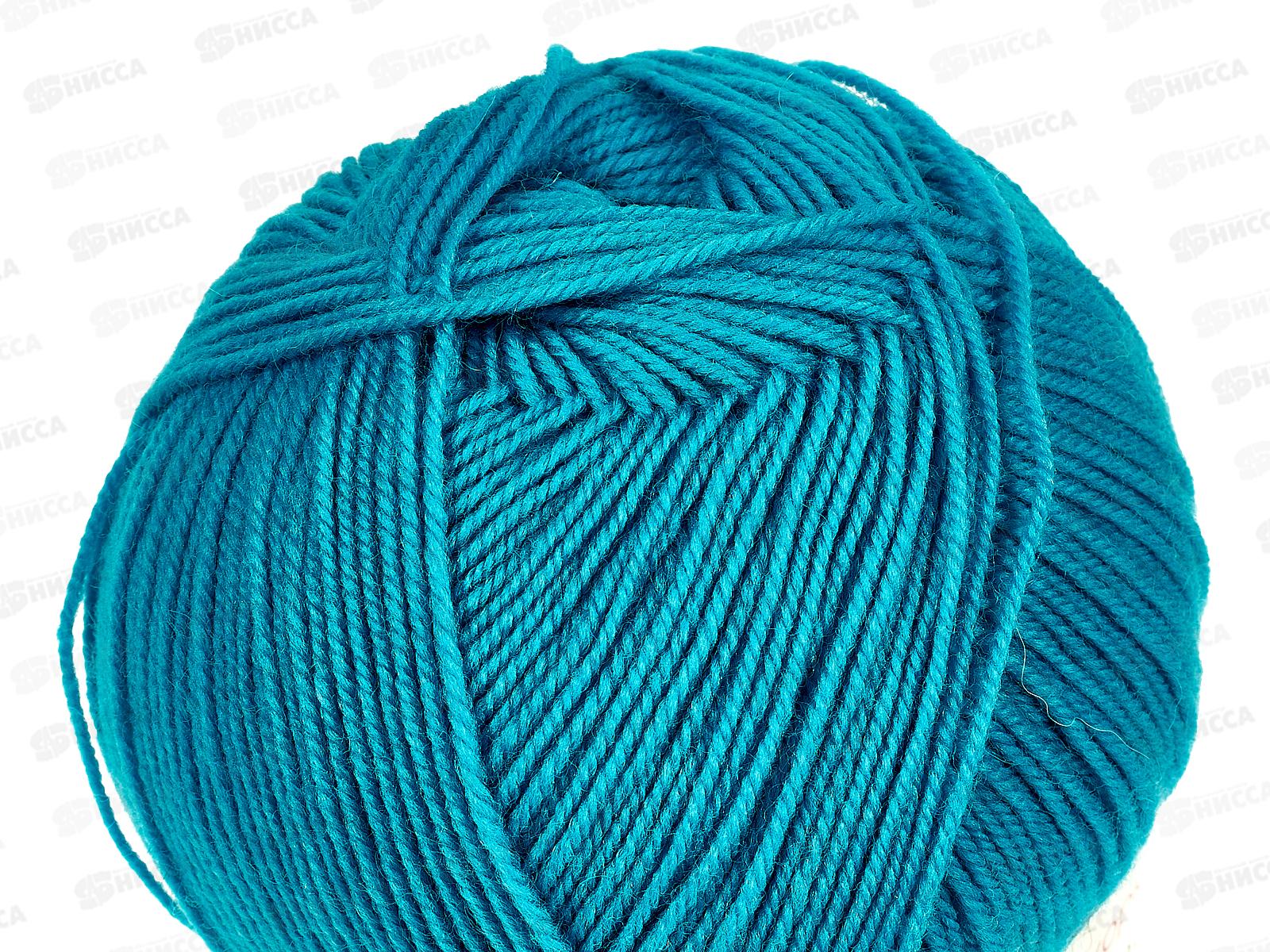 Пряжа Австралийский меринос Бирюза 583 100г 400м шерсть 95% акрил 5%