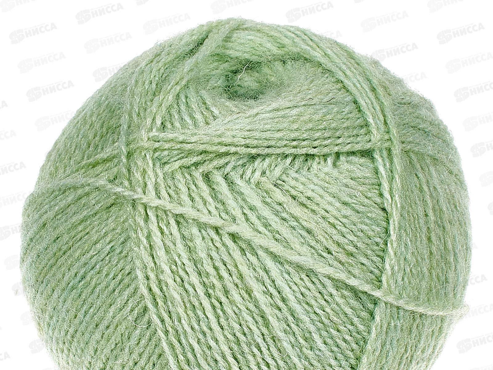 Пряжа Ангорская теплая  09 Зеленое яблоко 100г480м шерсть40% акрил60%