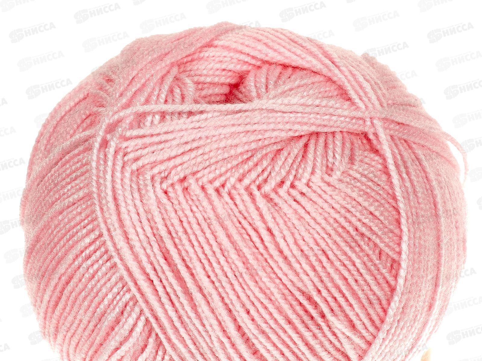 Пряжа Бисерная 76 Розовый бутон 100г 450м  акрил100%