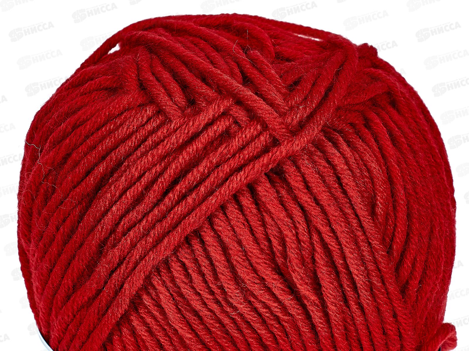 Пряжа Зимняя премьера 06 Красный 100г150м шерсть50% акр50%