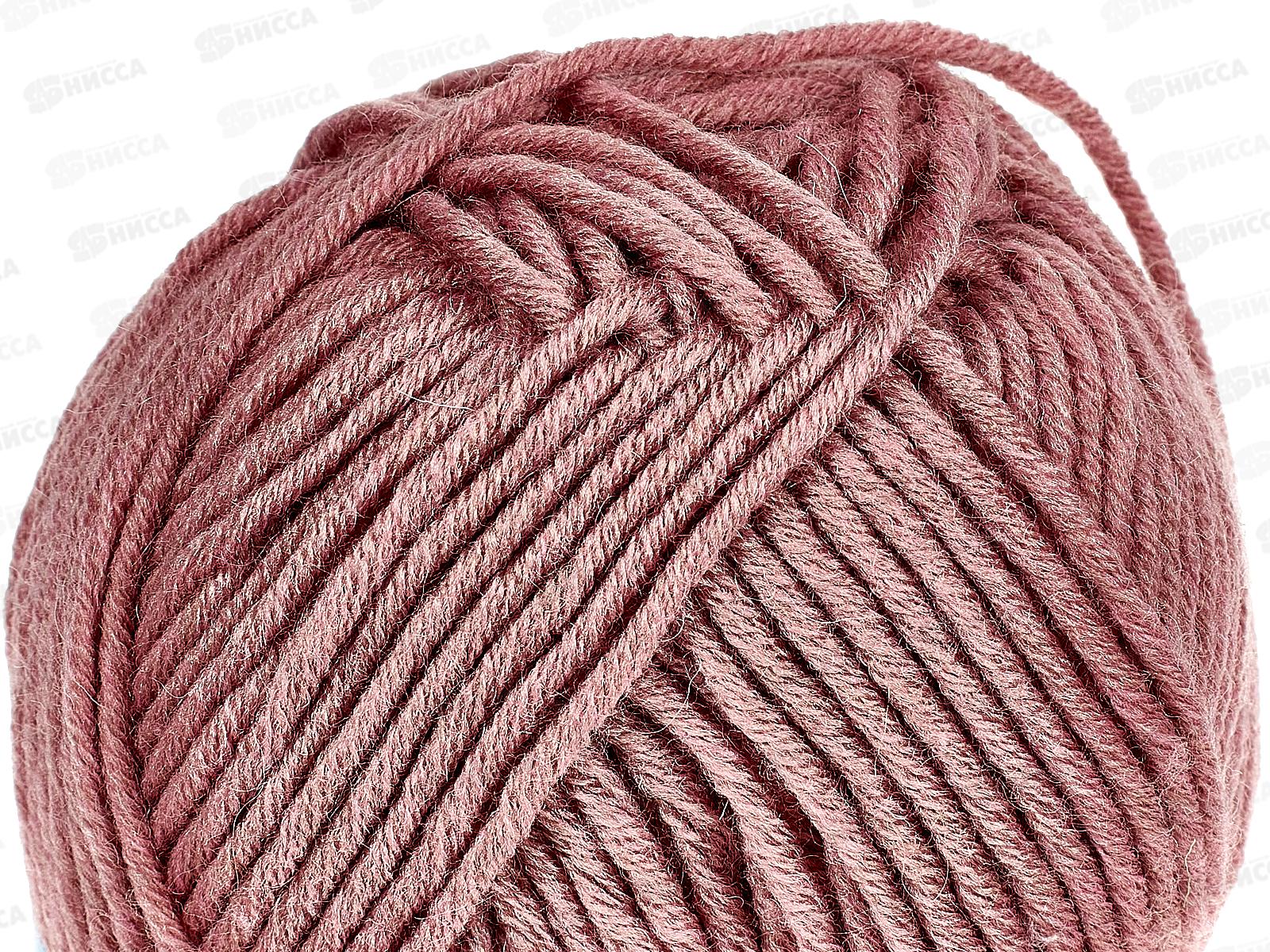 Пряжа Зимняя премьера 21 Брусника 100г150м  шерсть50% акр50%