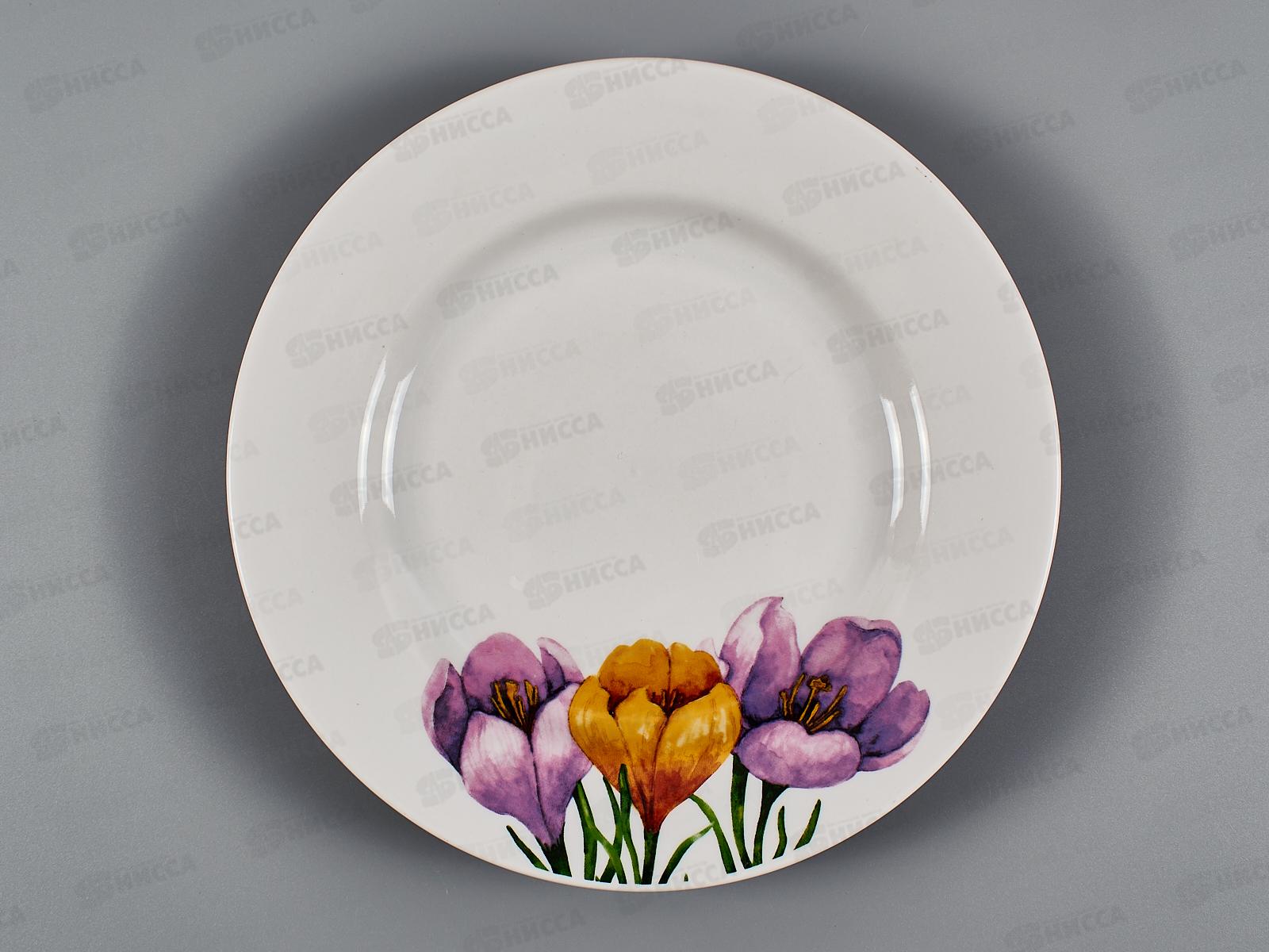 Тарелка мелкая 200мм Гладкий край Крокусы *30 111402