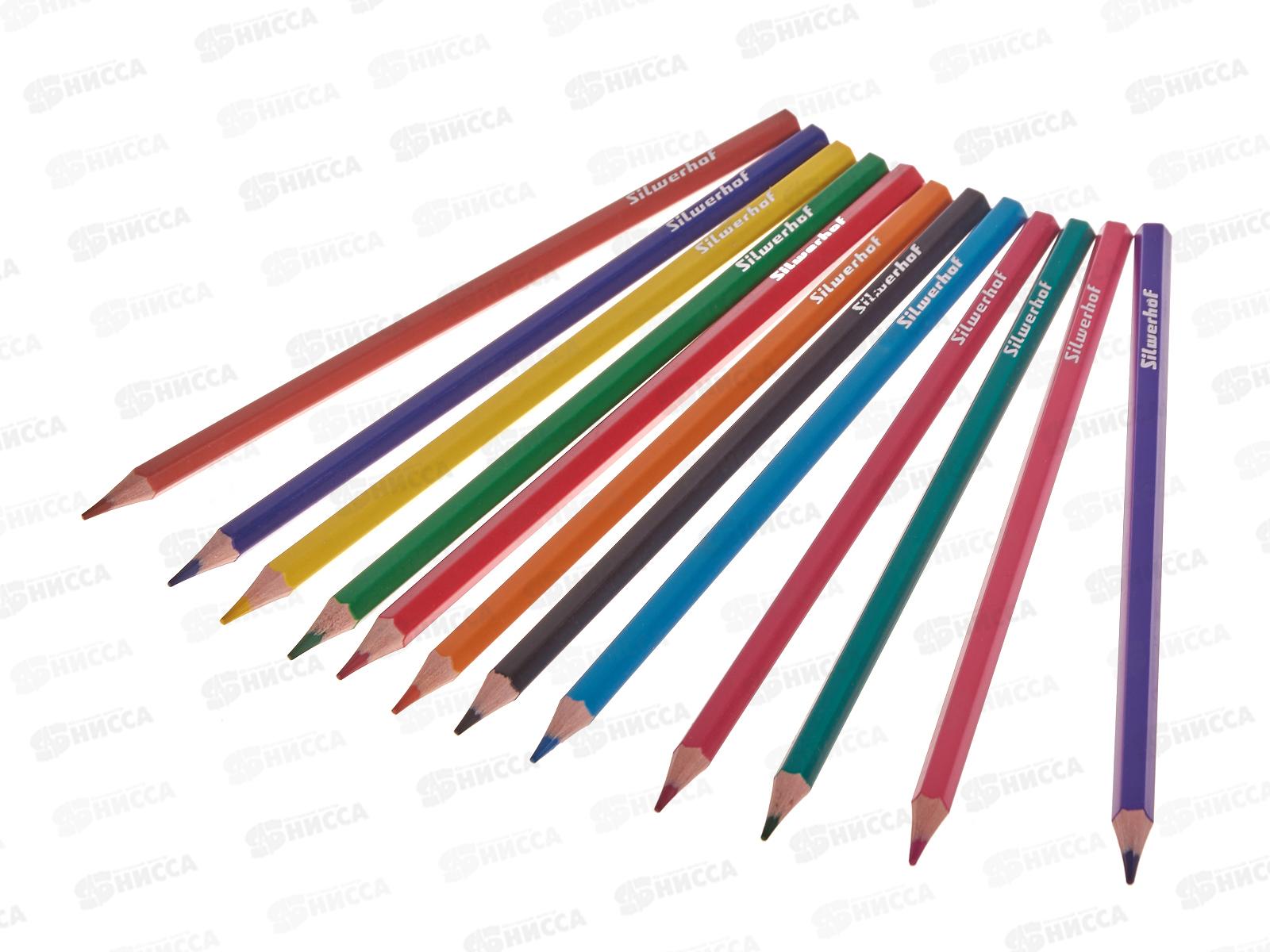 Карандаши 12цв SILWERHOF Веселые друзья пластик к/у, 1548979 *12/240