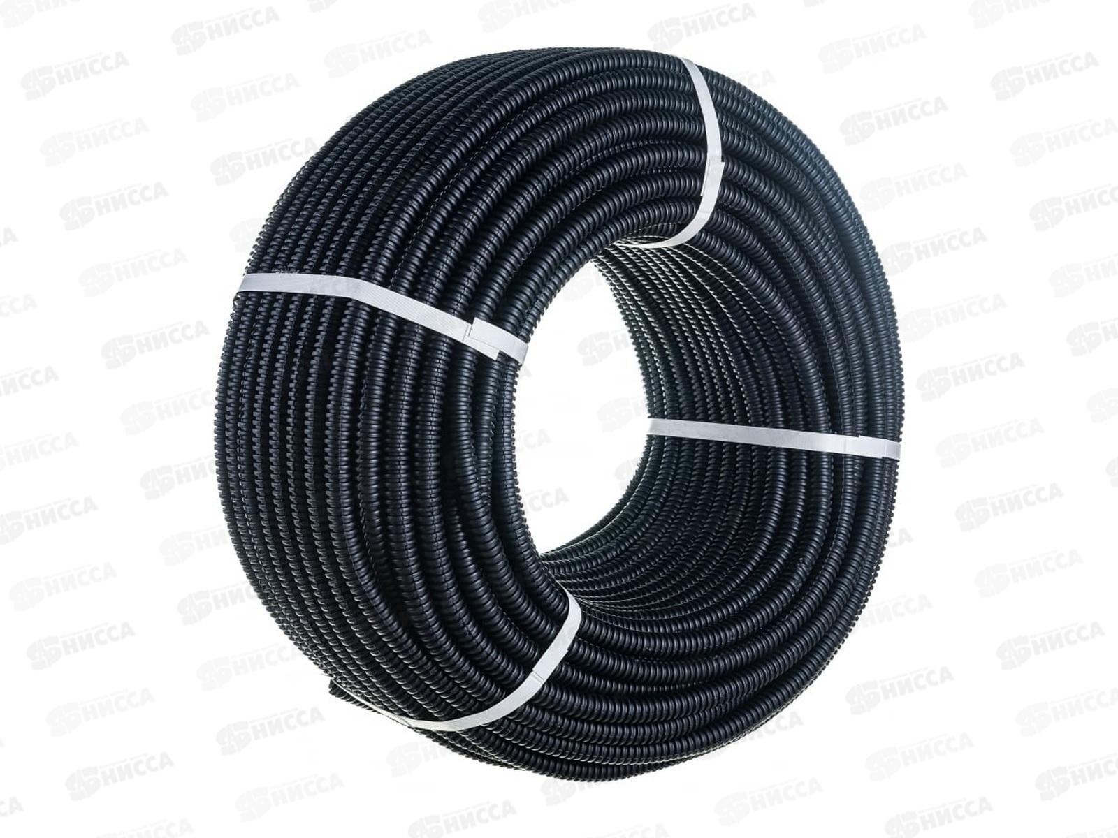 Труба гофрированная ПНД d16 с зондом (100м) черная, REXANT, 28-0016-3 *100