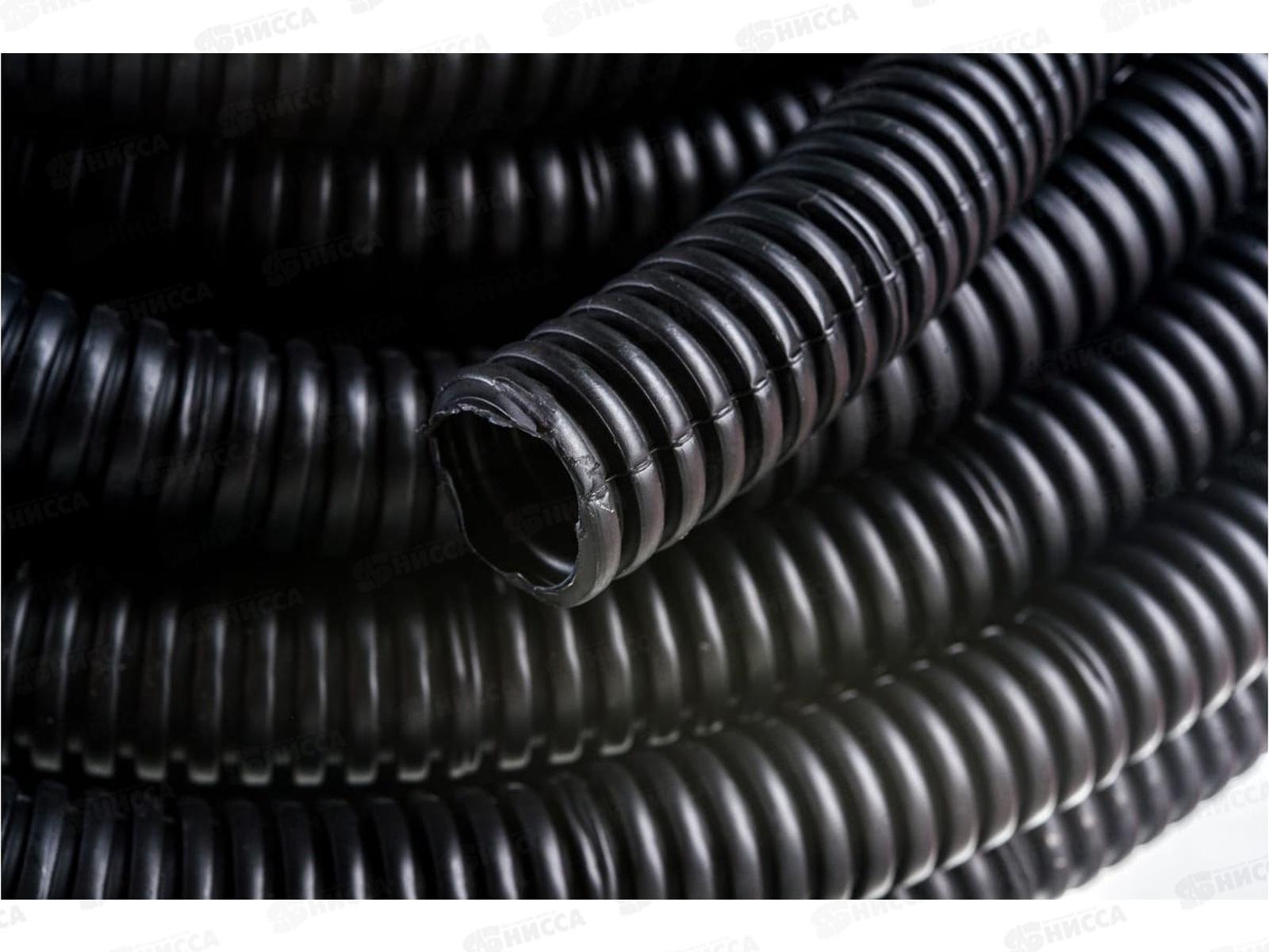 Труба гофрированная ПНД d25 с зондом (50м) черная, REXANT, 28-0025-3 *50