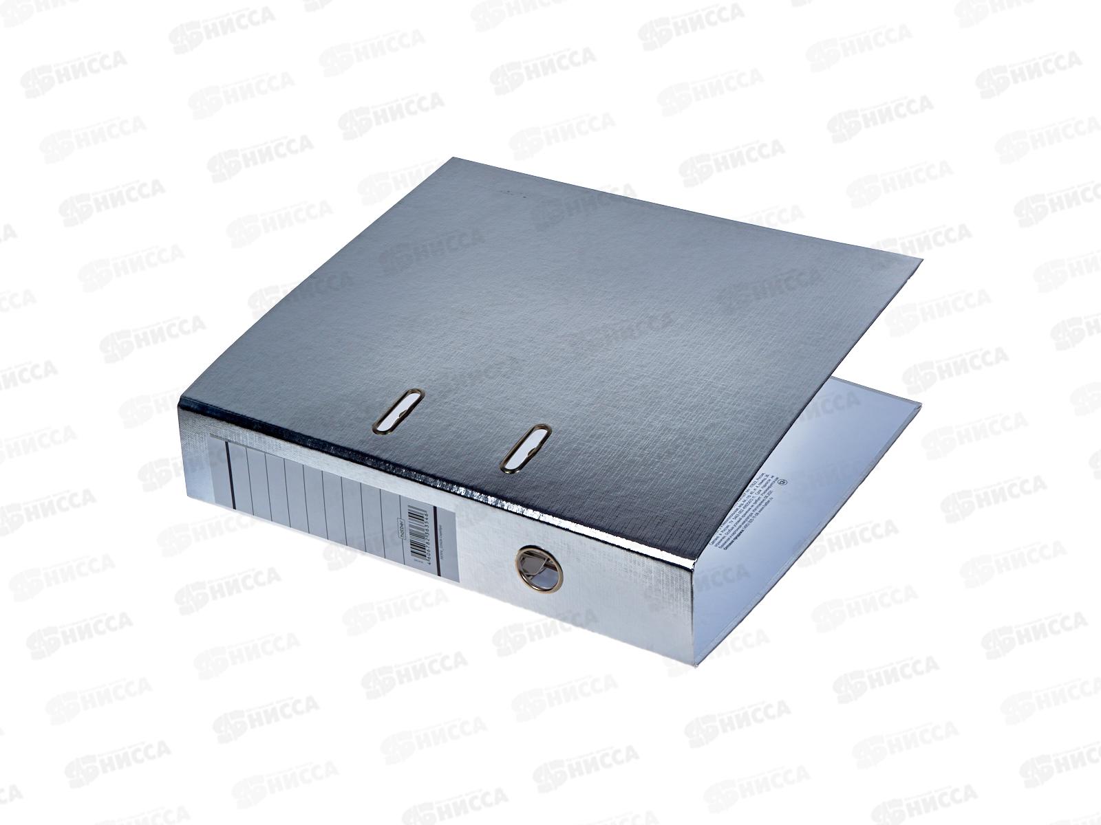 Регистратор Hatber А4 70мм б/в Metallic Серебро 03426 *20/100