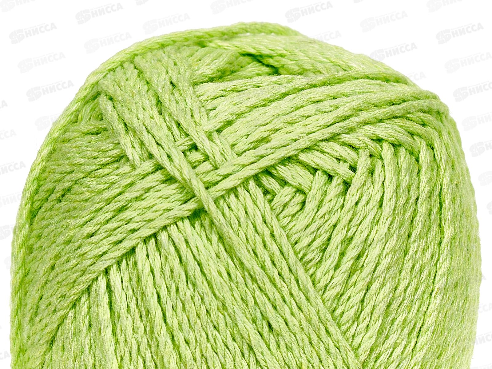 Пряжа Мягкий хлопок/нейлон 100гр 220м Салат 026