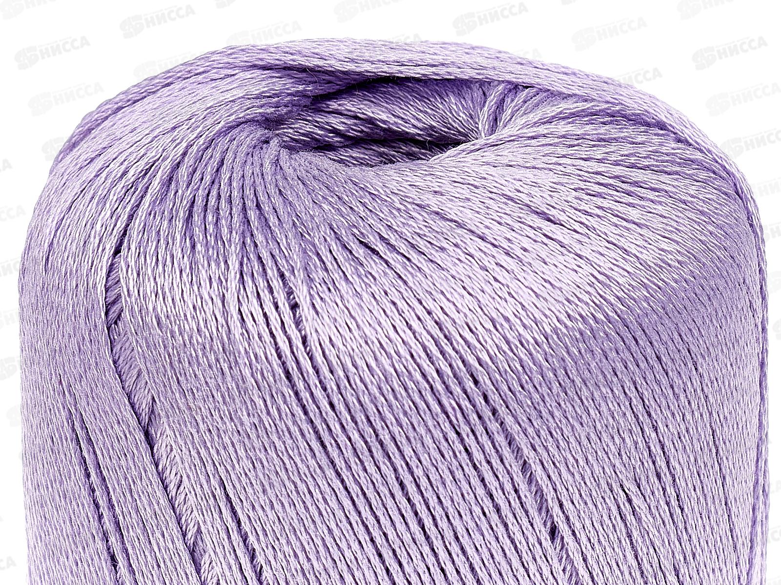 Пряжа Хлопок мерсеризованный 50гр 200м Сирень 058