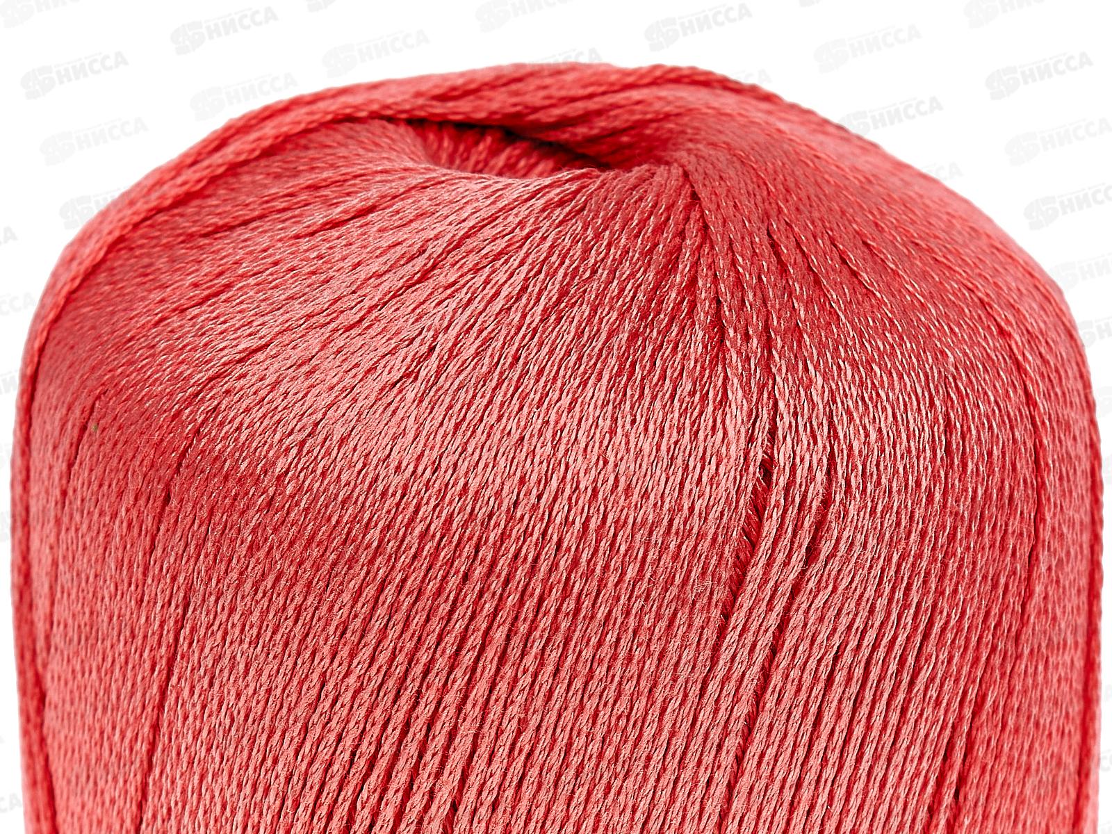 Пряжа Хлопок мерсеризованный 50гр 200м Коралл 050