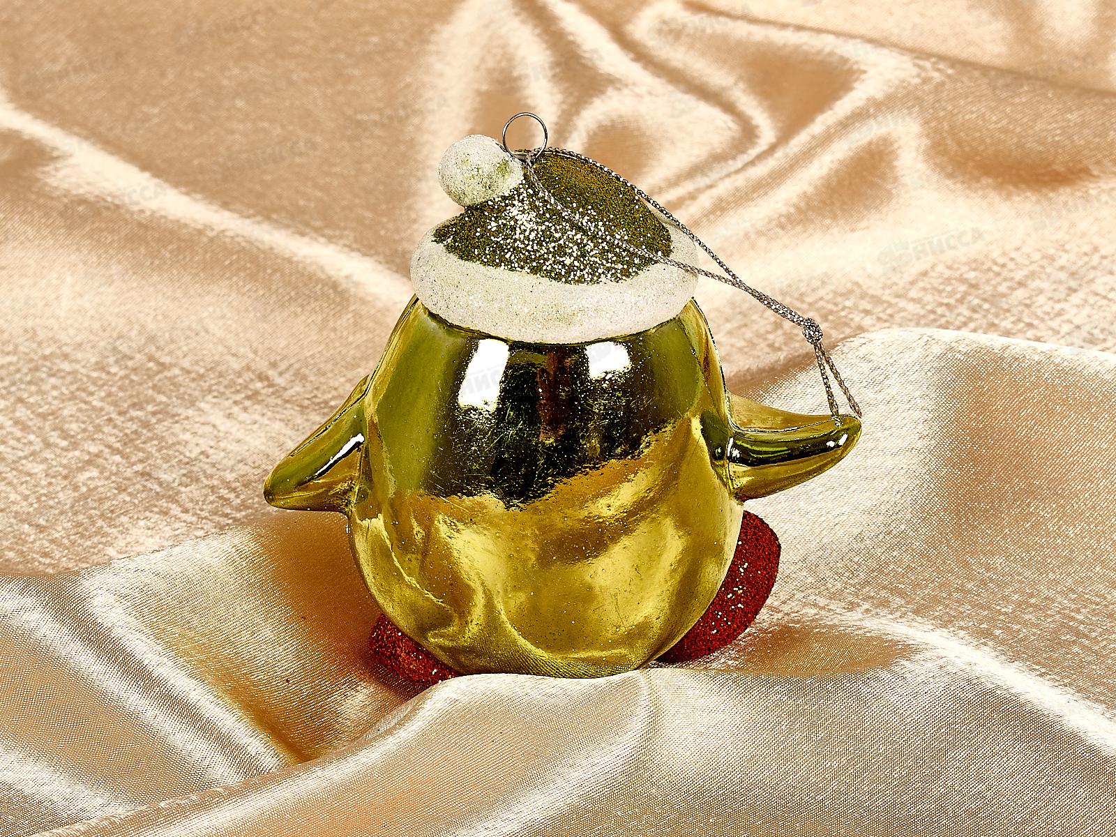 Елочная игрушка Веселый пингвиненок 11*6см зеленый 916-0732