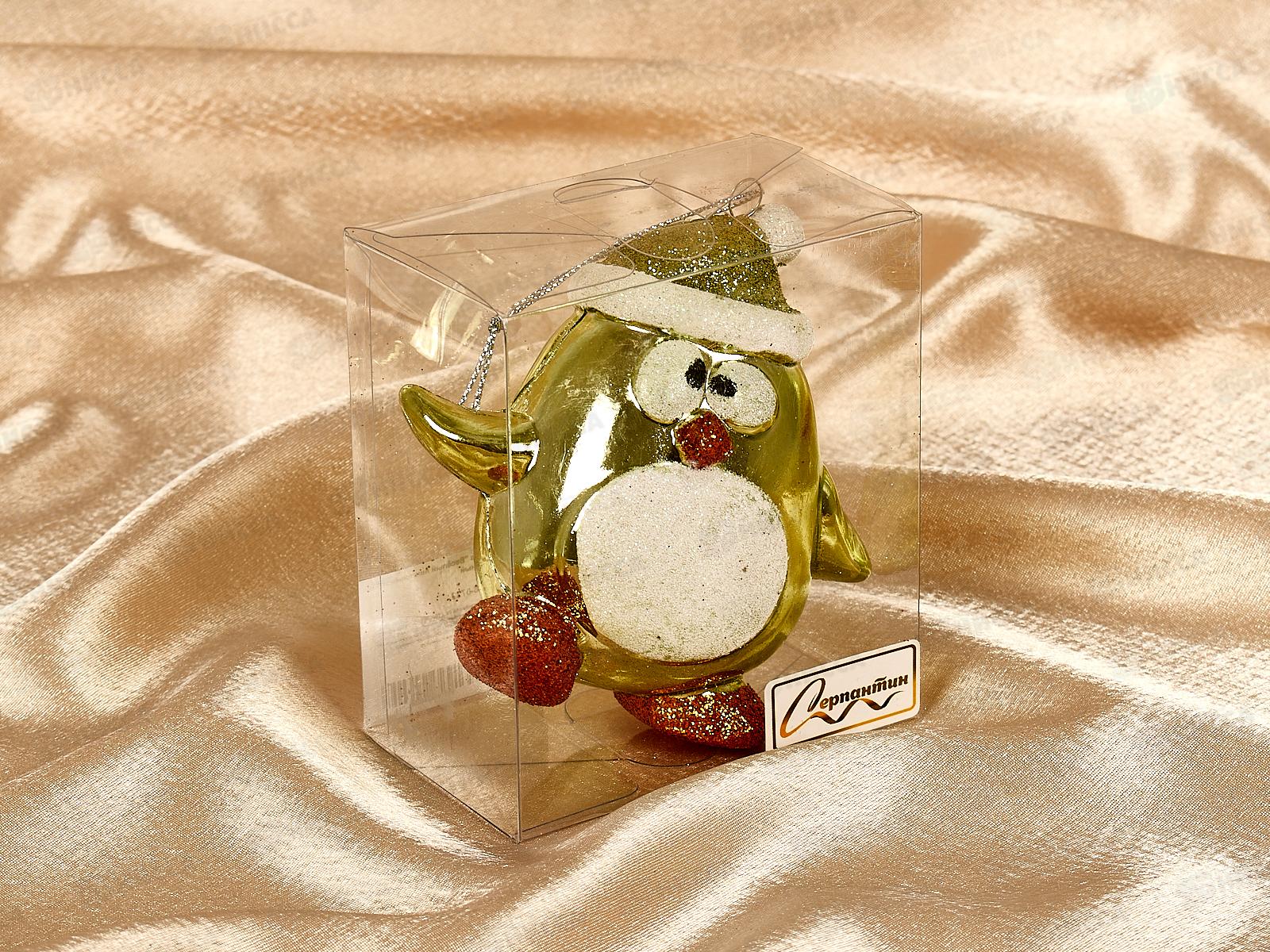 Елочная игрушка Веселый пингвиненок 11*6см зеленый 916-0732