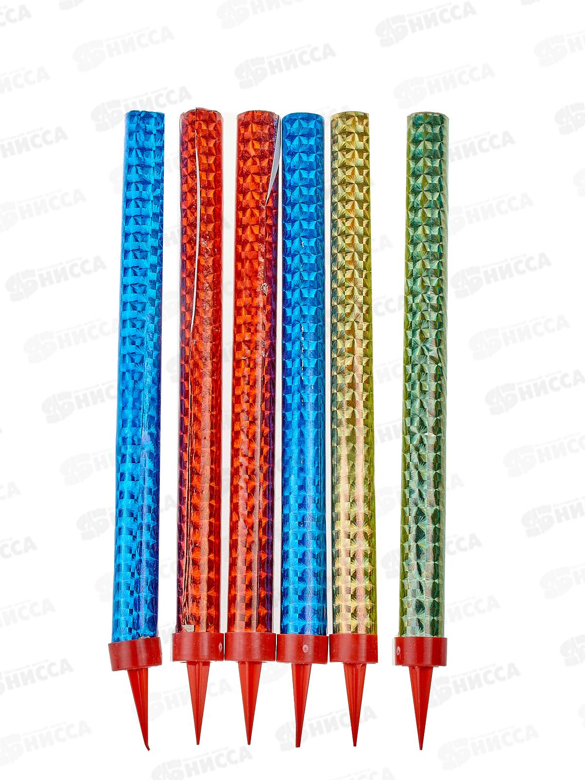 Свеча - Фонтан Цветное пламя 18см 50 сек. 6шт, 1502-6452 TKR637