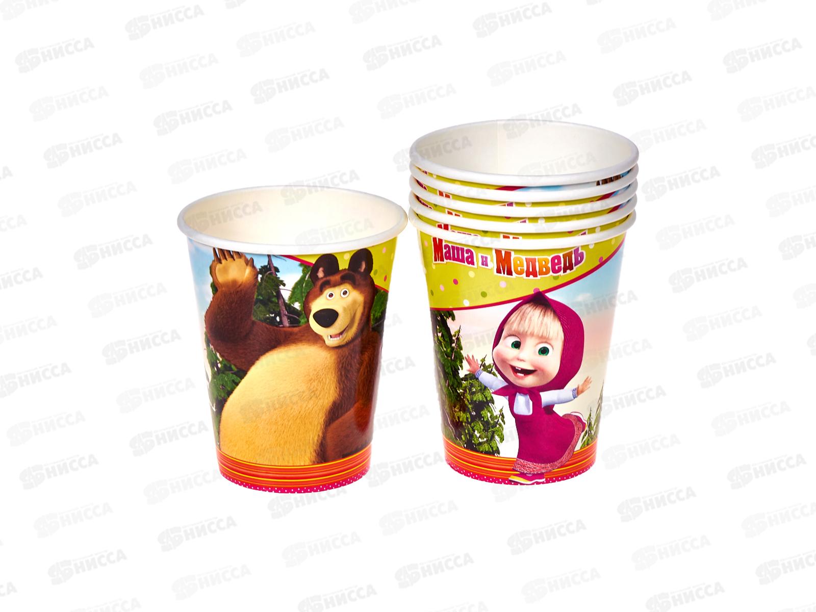 Стакан бумажный Маша и Медведь, 250мл, 6шт/G, 1502-1846