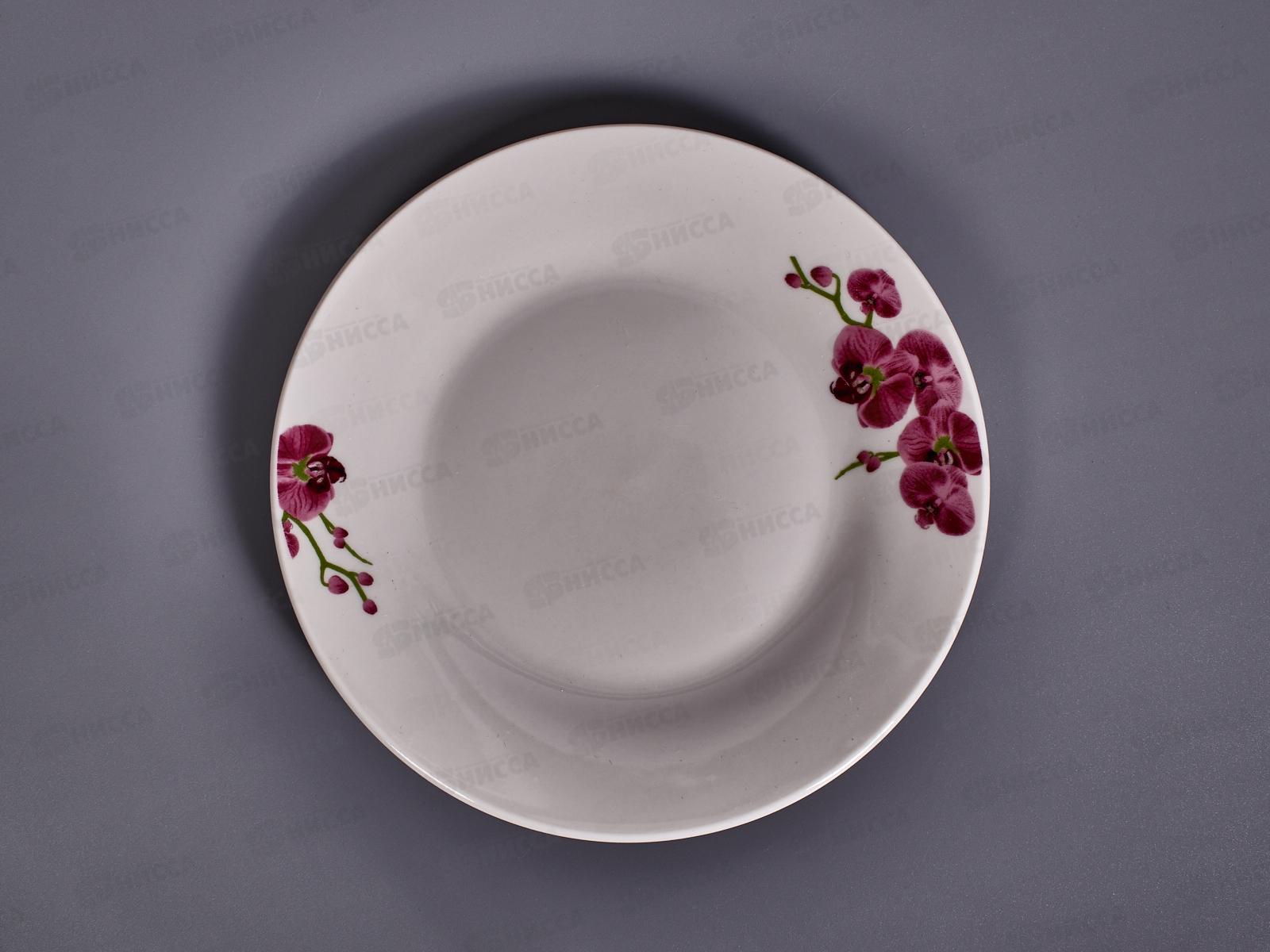 Тарелка плоская круглая d-15см 12/96 Орхидея  т6-88837