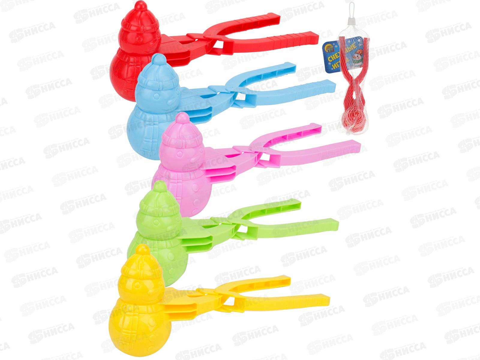 Форма для снега (снежколеп) 200мм &quotСнеговик&quot ИК-6852, микс, в сетке  *240