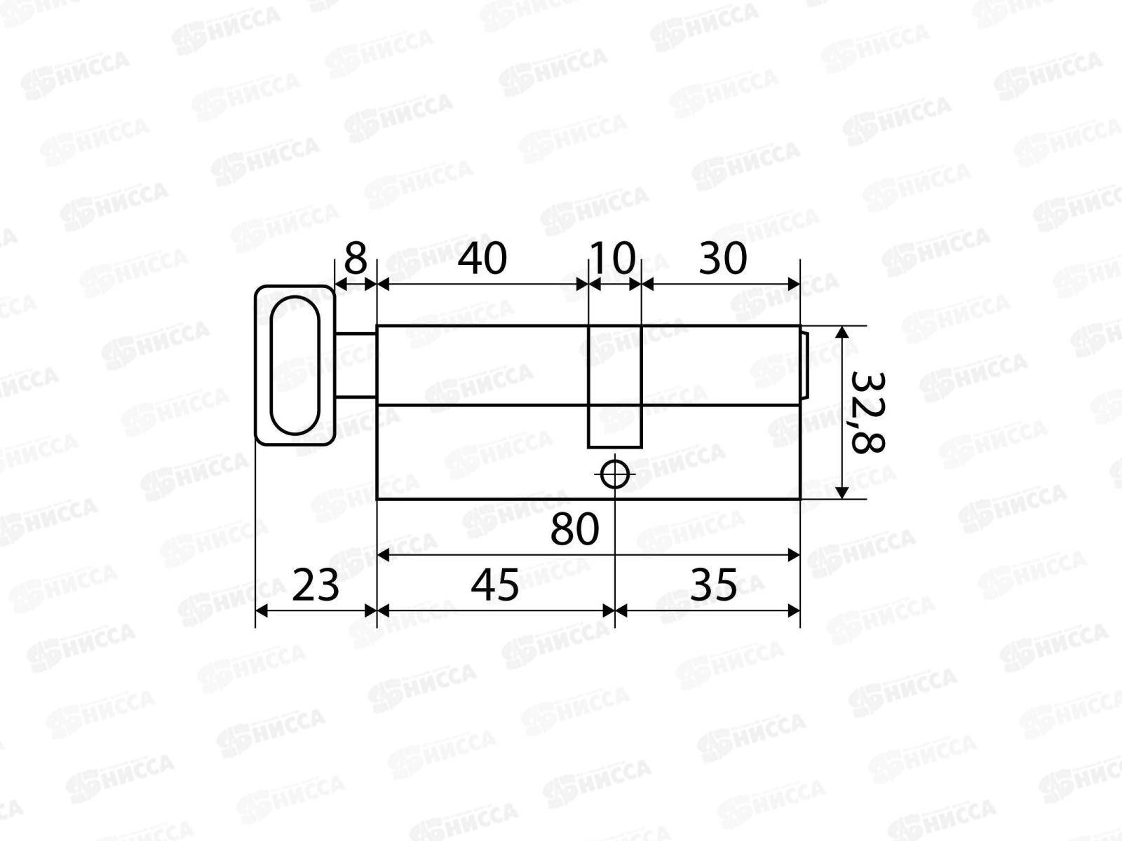 Цилиндровый механизм MAX 80 Стандарт SN 5кл 35*45B 798 *10