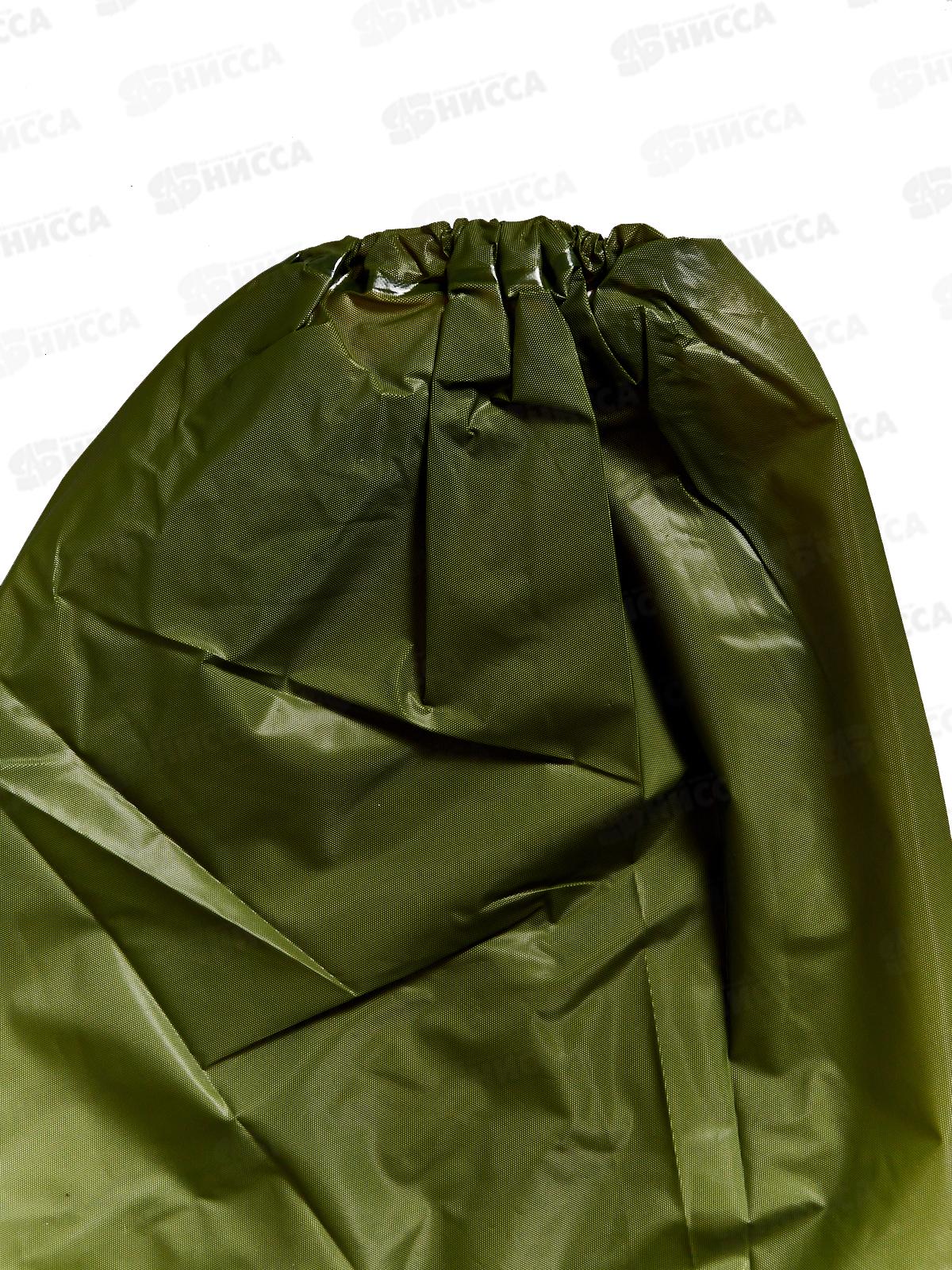 Дождевик Hoody зеленый с капюшоном с резинками на рукавах HODY12