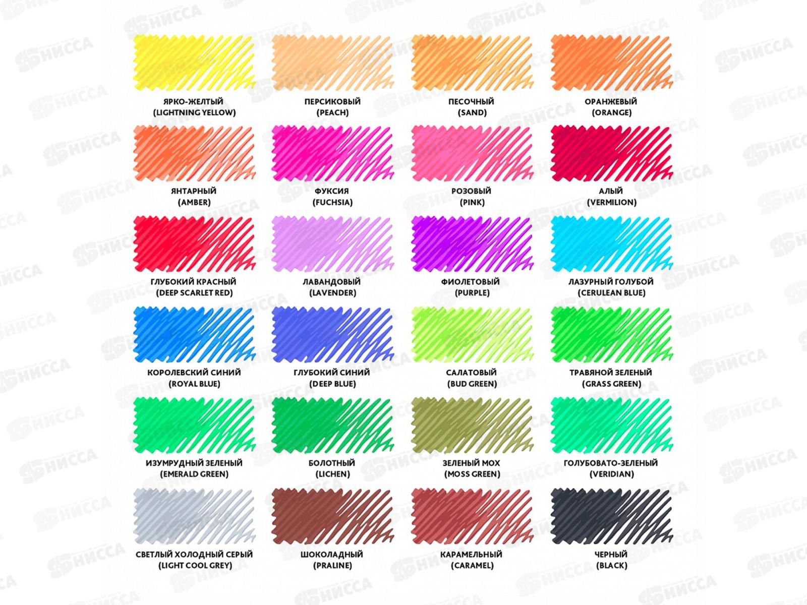 Фломастеры 24 цвета BRAU классические premium,151936*12/144