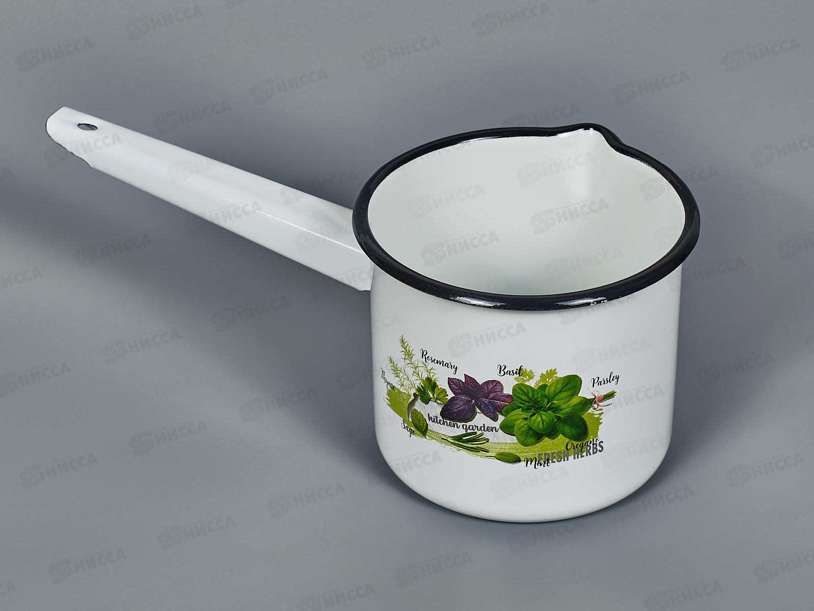 Ковш 1,4л со сливом длинная ручка 01-2009/4 Базилик *6