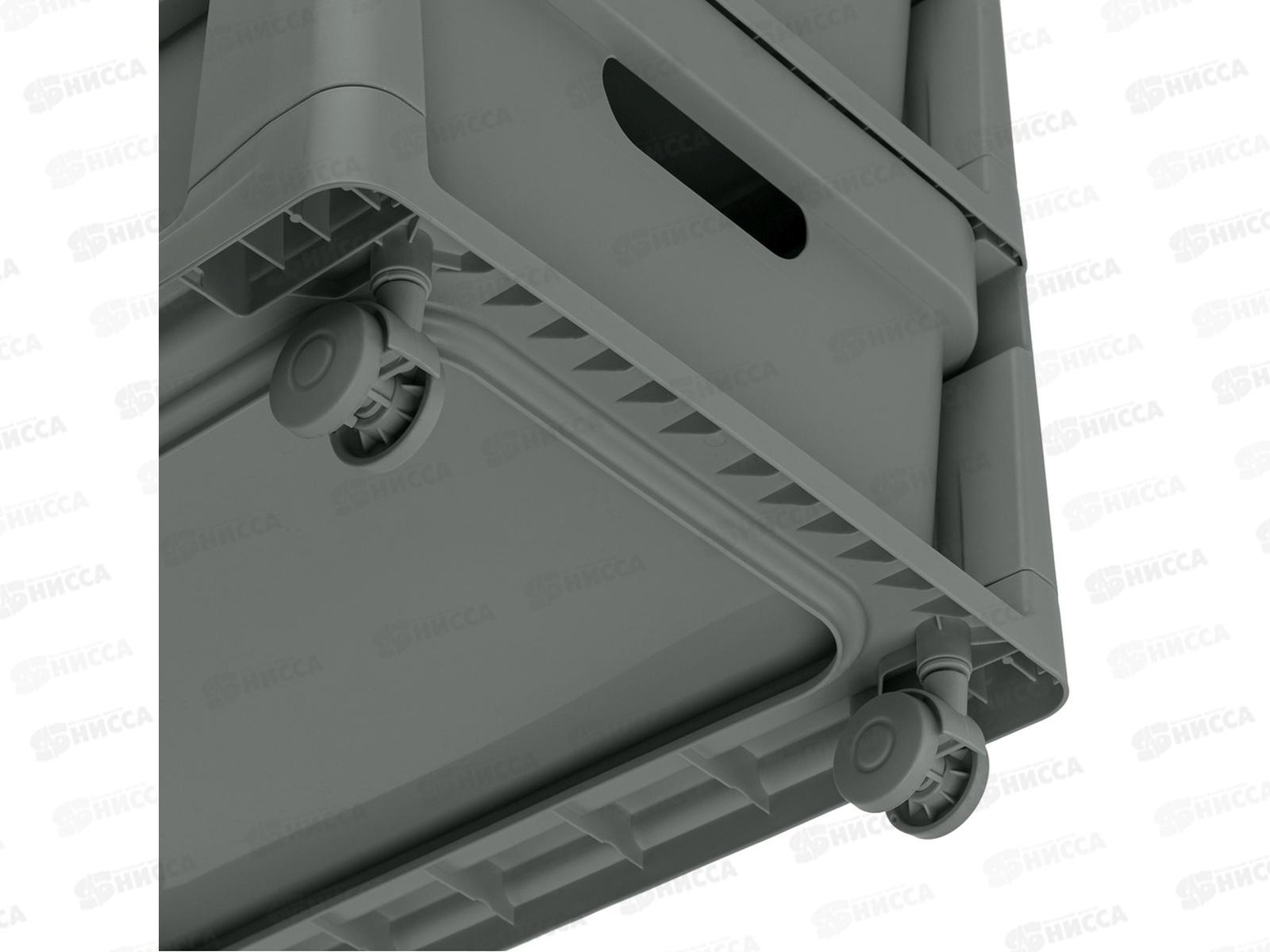 Комод 4 ящика LUXE на колесах Серый 43324671170  БП