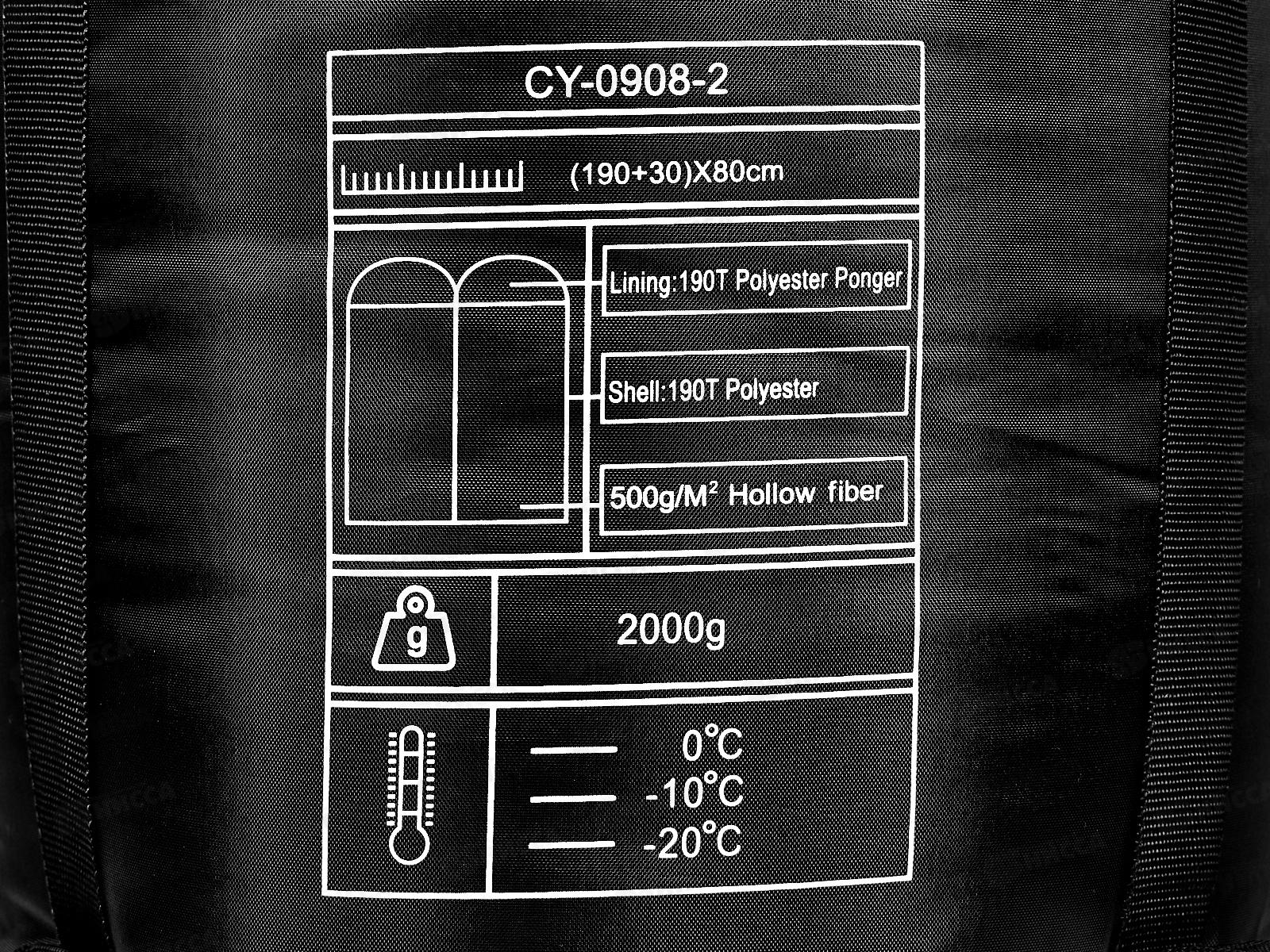 Спальный мешок утепленный, цвет синий, 190х80х30см, 500г/м2, AL-8596-5