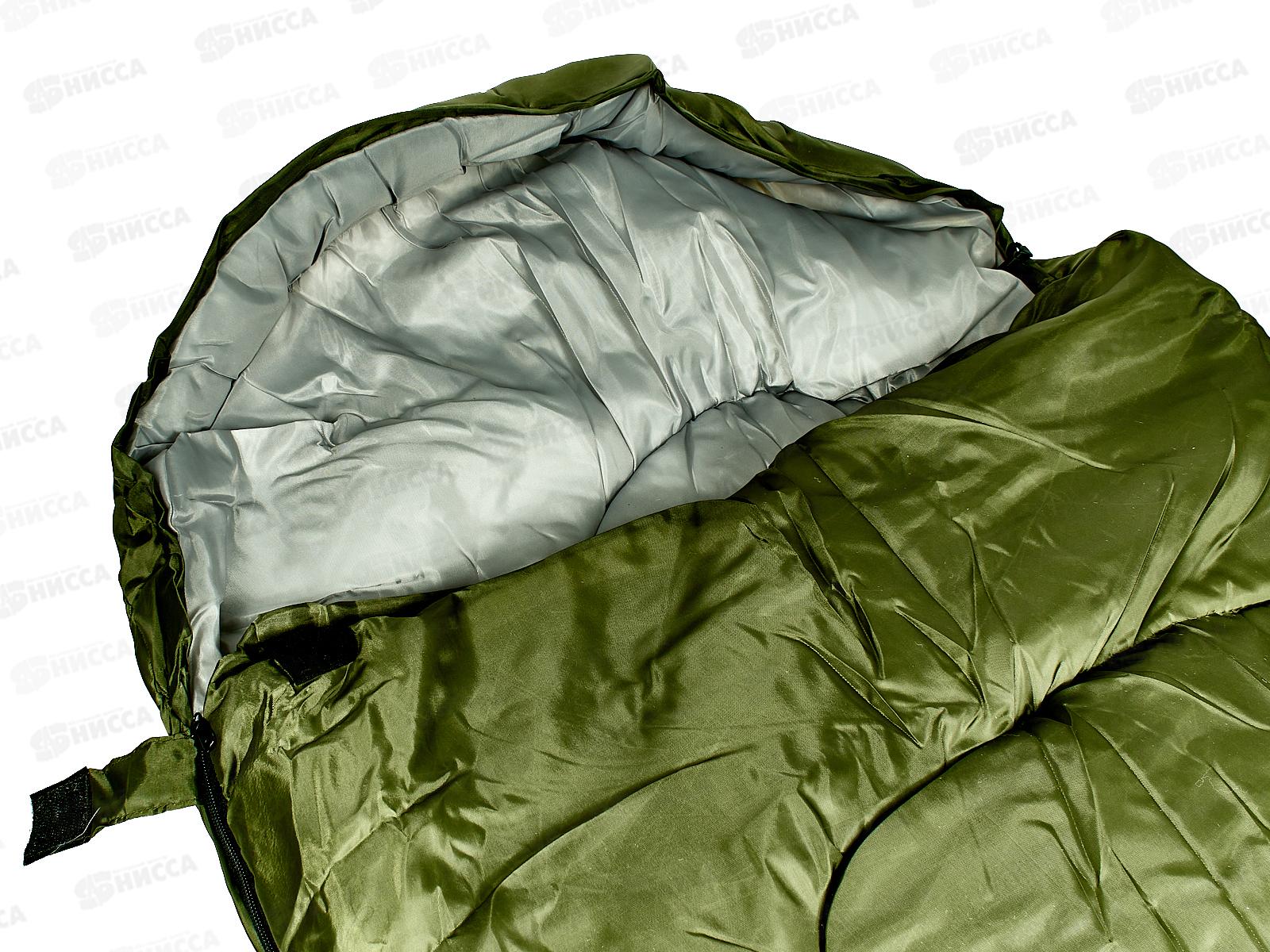 Спальный мешок, цвет зеленый, 190х75х30см, 500г/м2, AL-8597-7