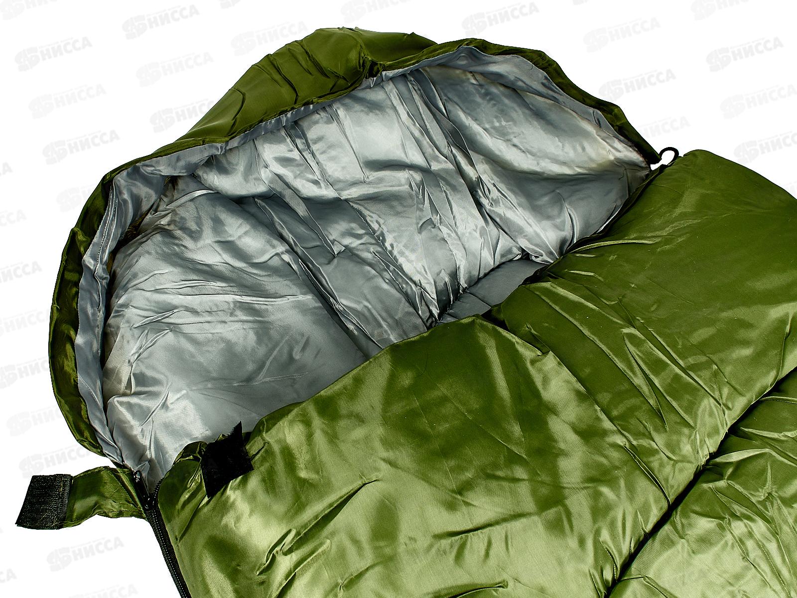 Спальный мешок, цвет зеленый, 190х75х30см, 700г/м2, AL-8597-8