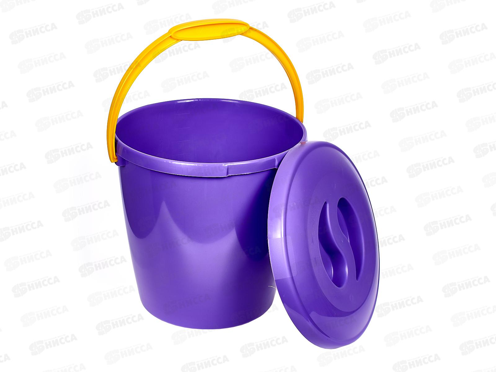 Ведро 10л мерное с/к утолщ.стенкой Фиолетовое *15  ИНТ