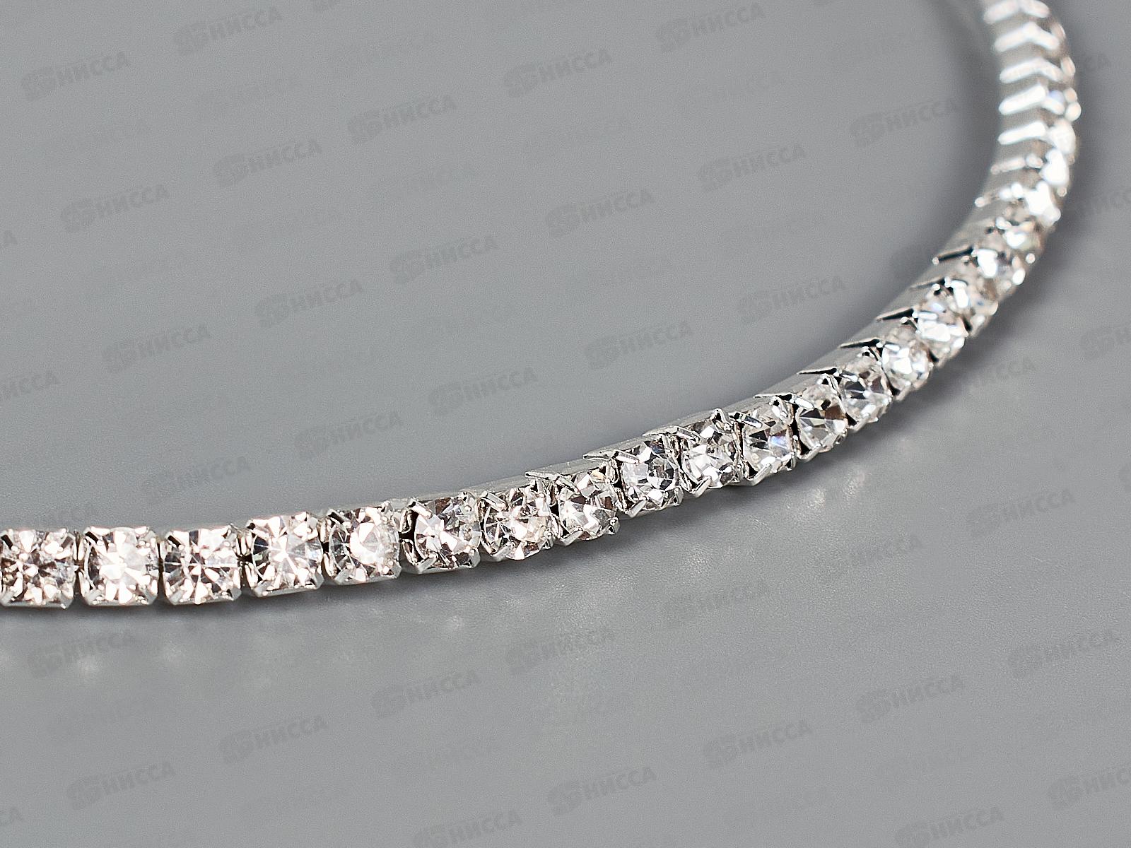 Колье со стразами 1 ряд круглое №1106