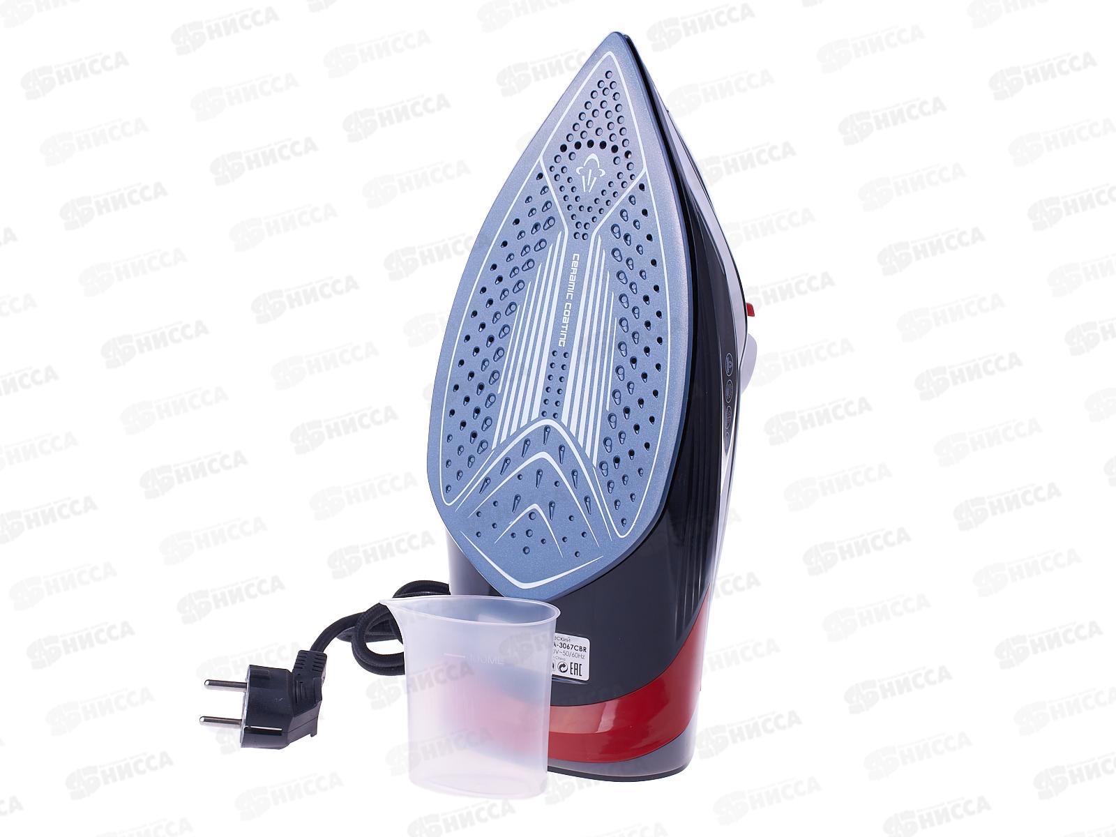 Утюг электрический SA-3067CBR 2400Вт керамика  самоочиститель