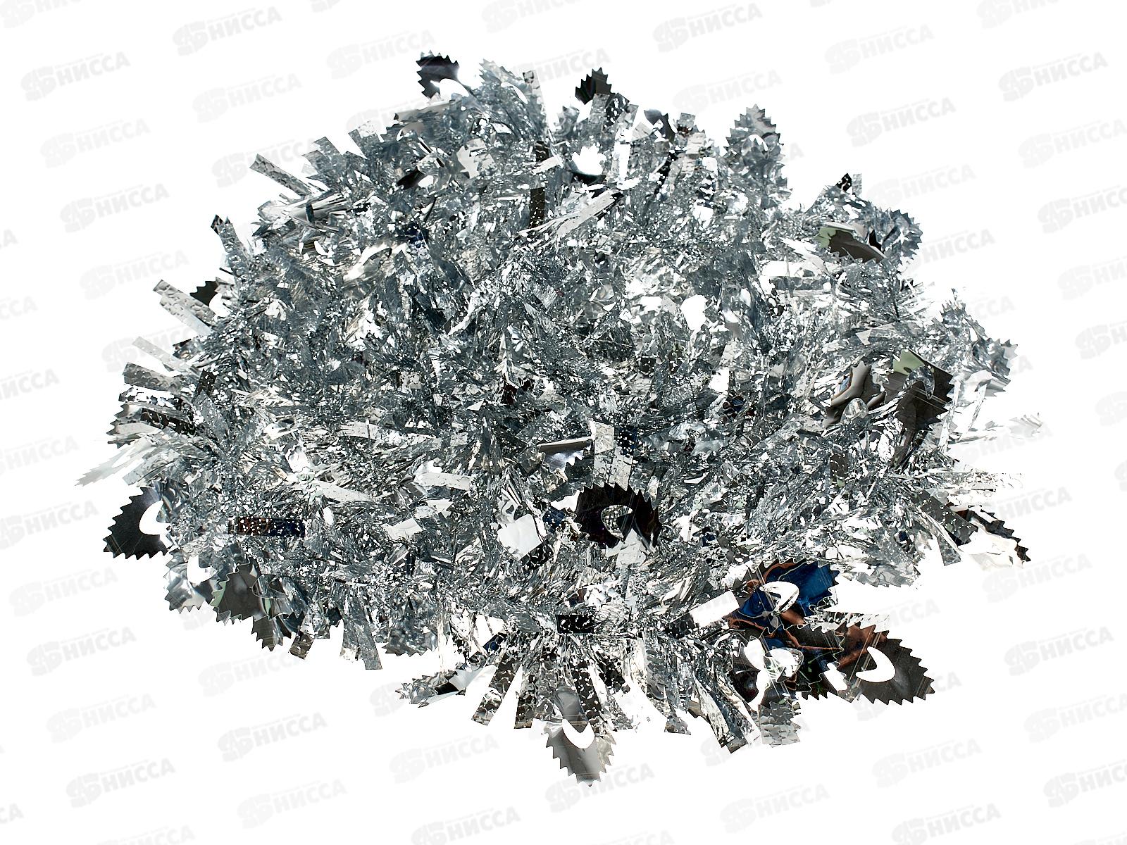 Мишура 002015 листопад 9см х 2м. серебро., AL-3367 *360