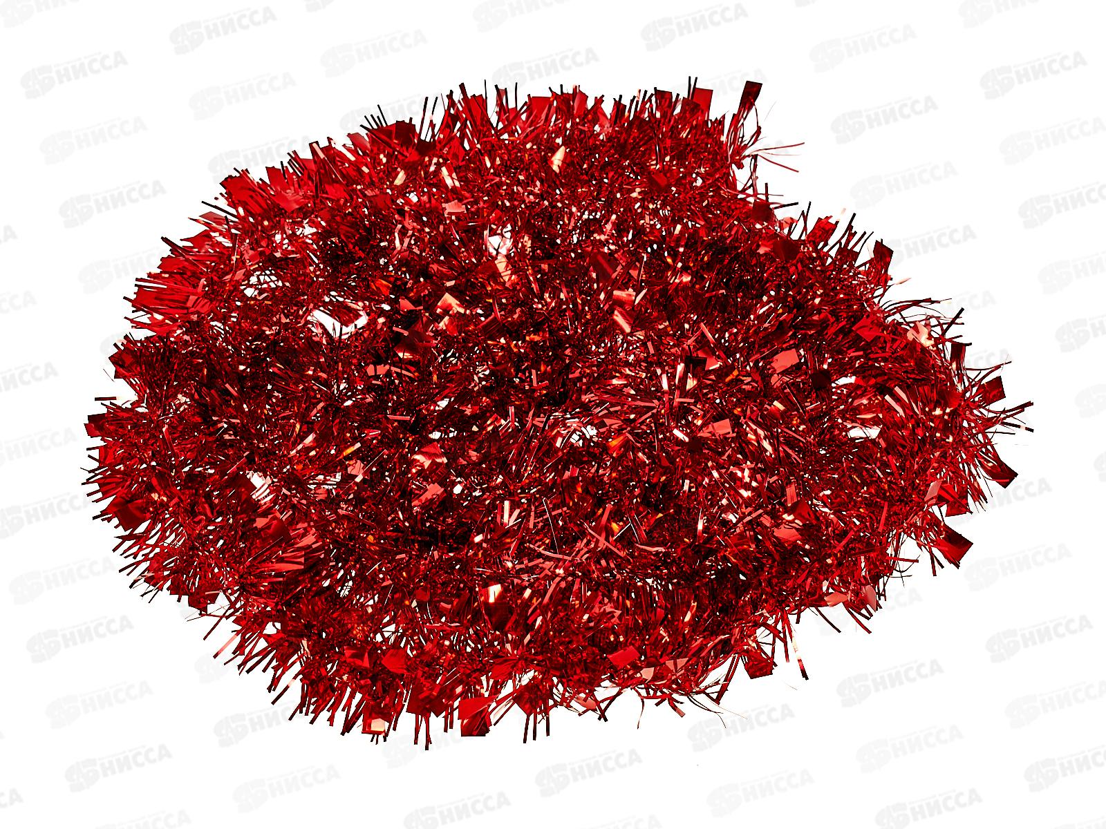 Мишура 002015 переливка обыкновенная  5см х 2м.красный, AL-3347, *800