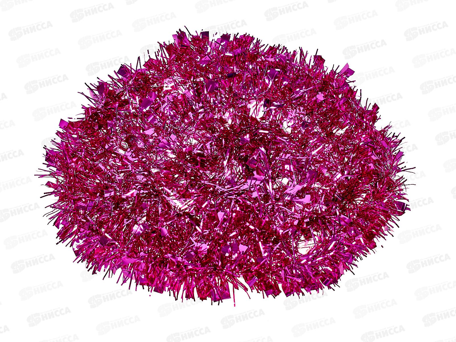 Мишура 002015 переливка  обыкновенная 5см х 2м.фуксия, AL-3347, *800