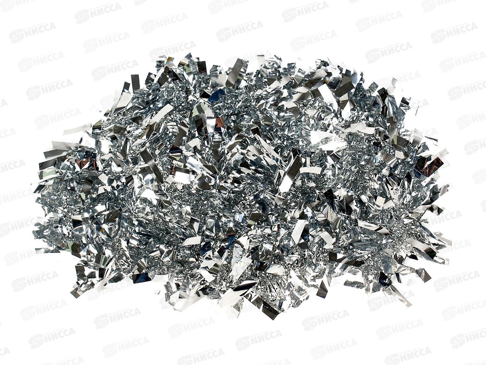 Мишура 002015 супер блеск 9см х 2м. серебро, AL-3357, *500