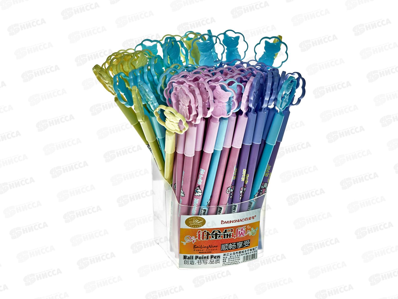 Ручка шариковая  BASIR Котенок,цветной корпус МС-3190*70