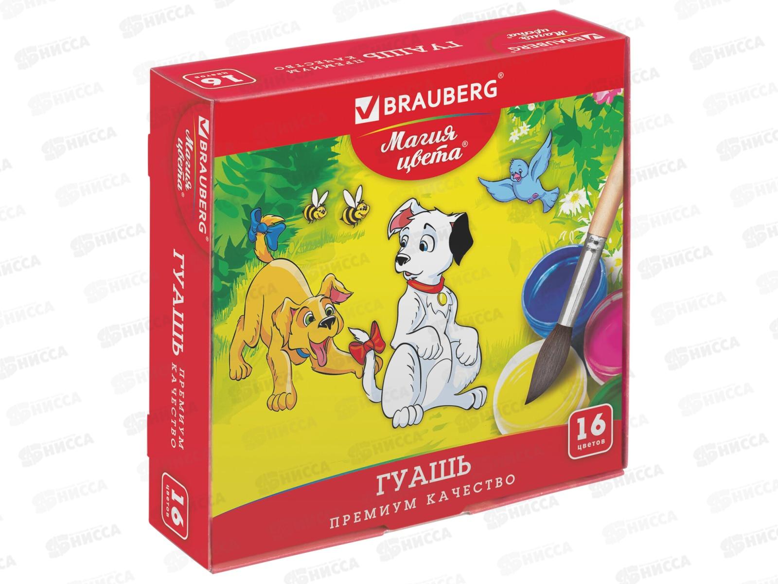 Гуашь художественная BRAU Магия цвета 16цв 20мл, 191334 *12