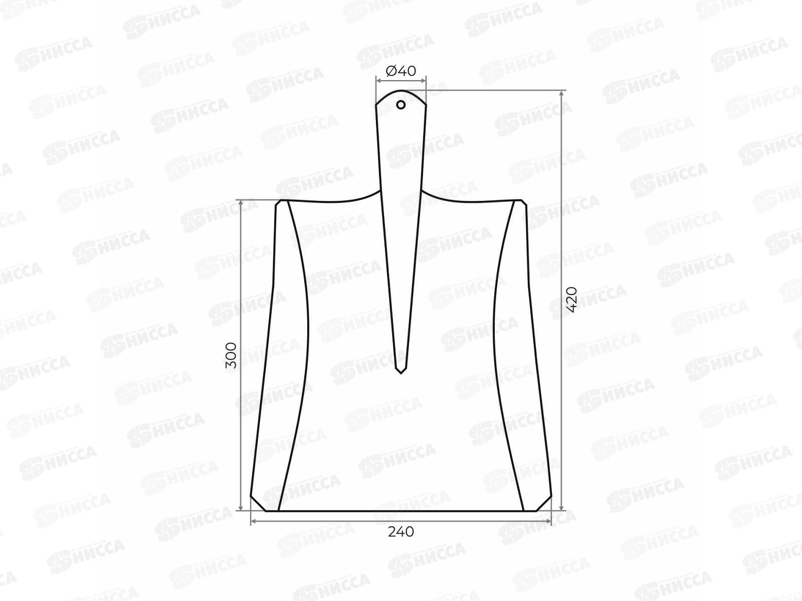 Лопата совковая из рельсовой стали ЛСП зеленая, б/ч, 240*300мм, S501 *10